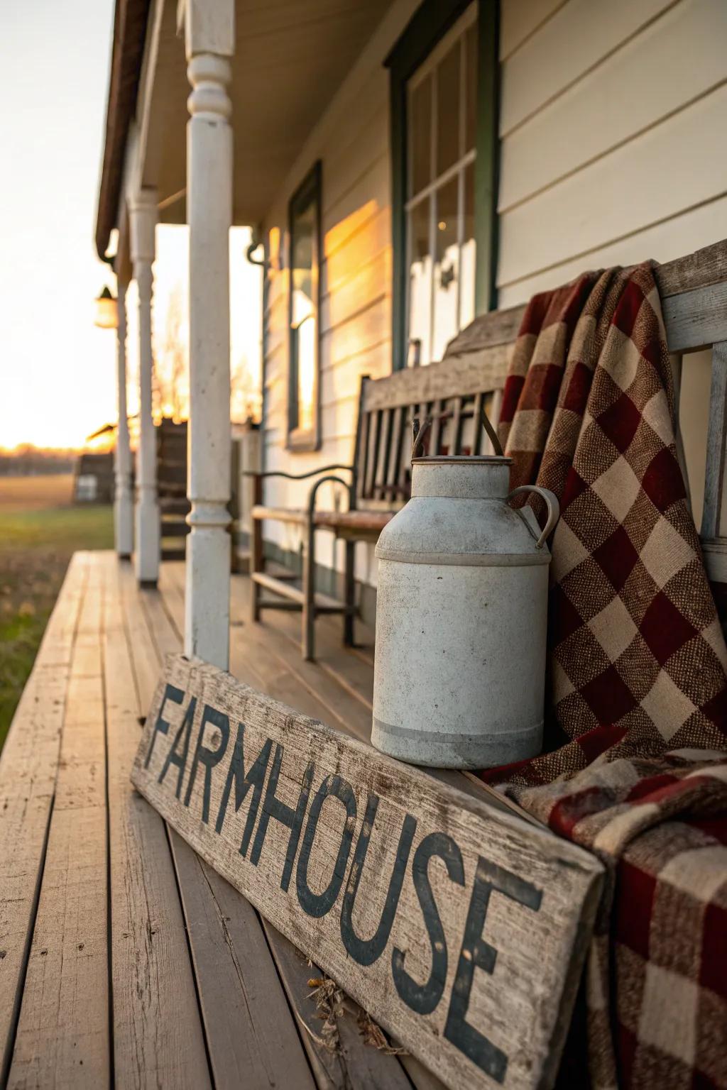 Natural appeal with a farmhouse-inspired veranda board.