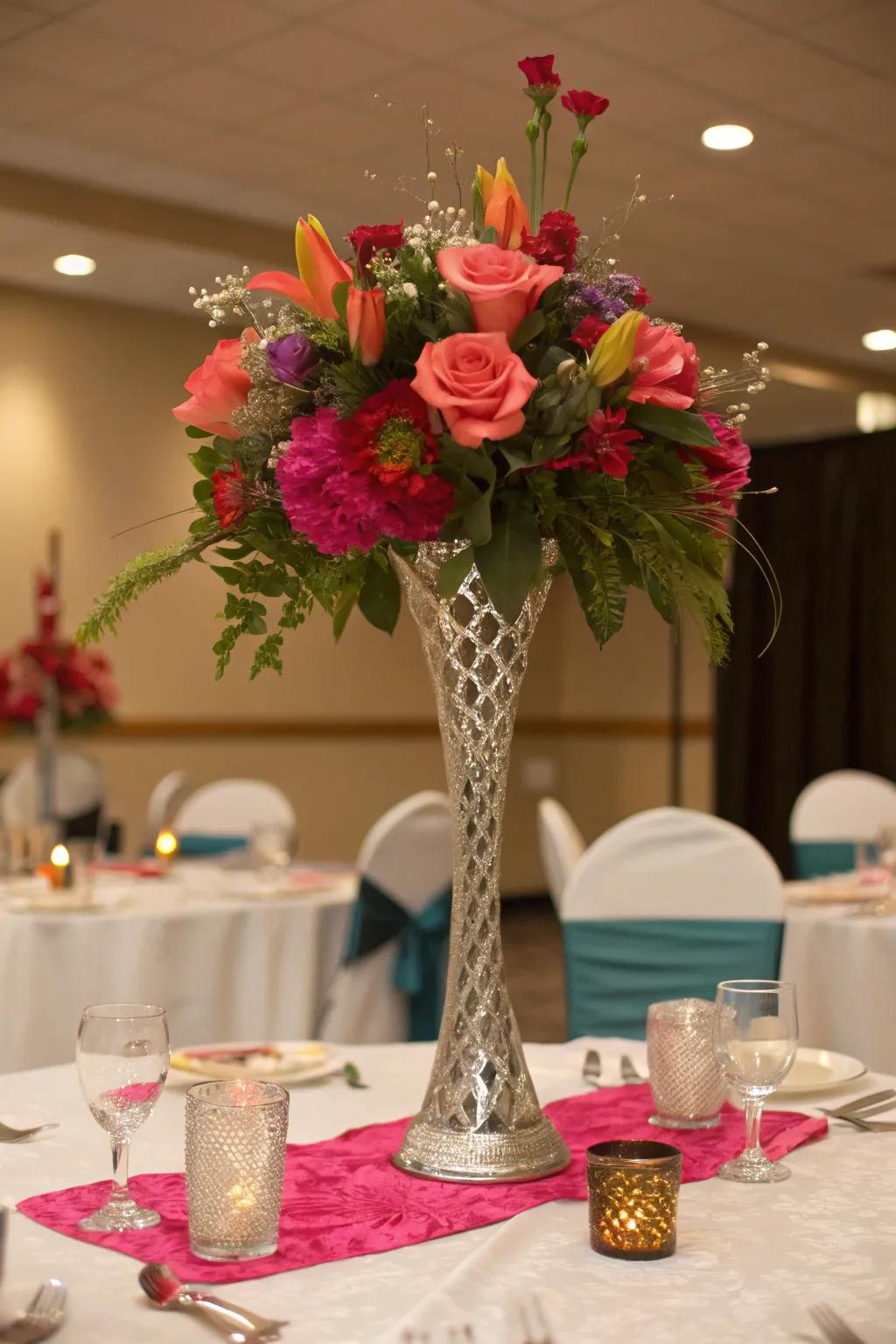 Grandiose blossom centerpieces inject vitality and vibrancy into your tables.