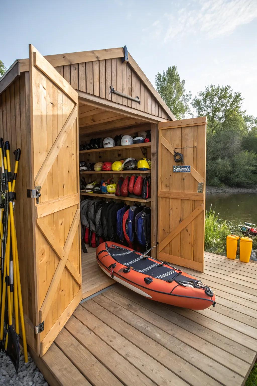 A tailor-made hut gives you a special space for your wave rider and gear.