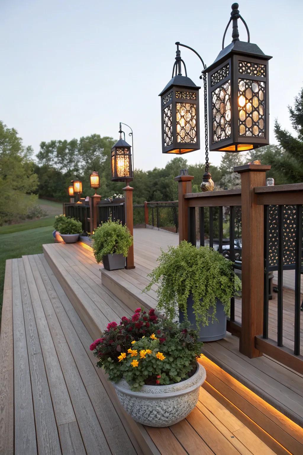 Enhance your deck with attractive decorative elements.
