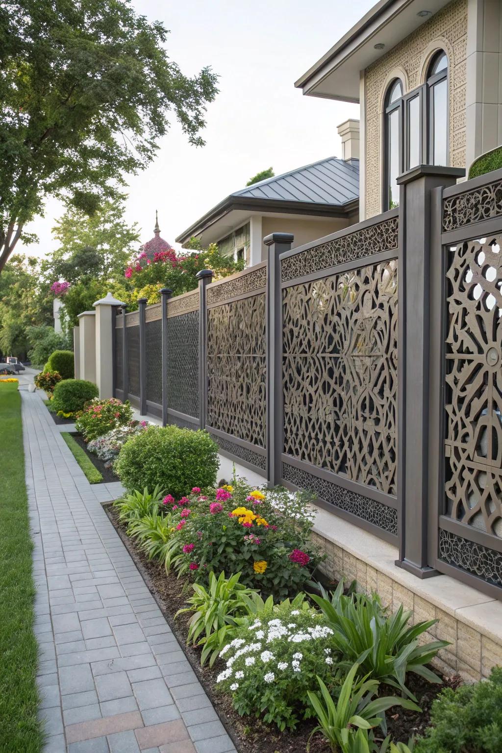 Geometric patterns turn your fence into an artistic feature of your home.