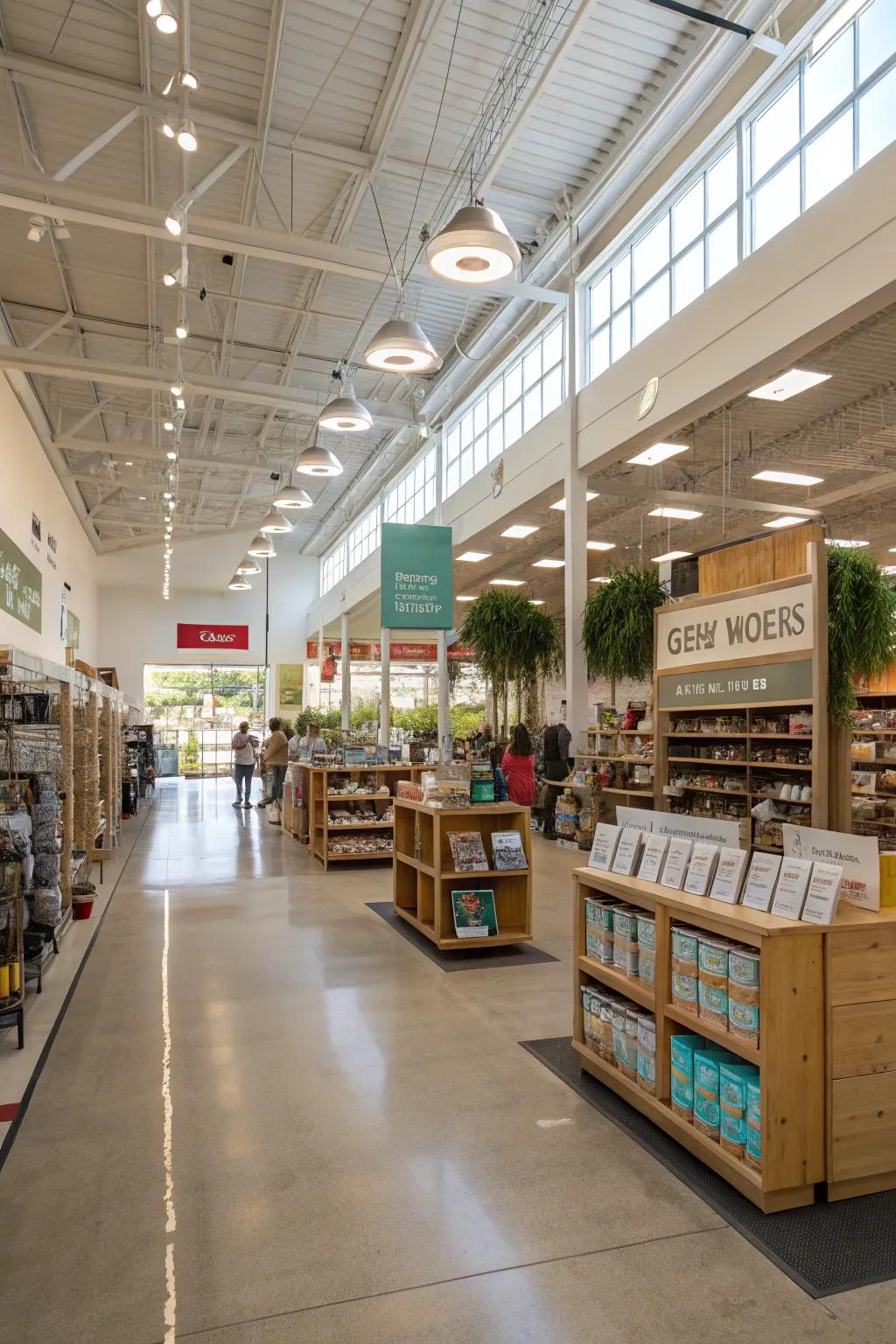 Open layouts facilitate a seamless shopping experience.