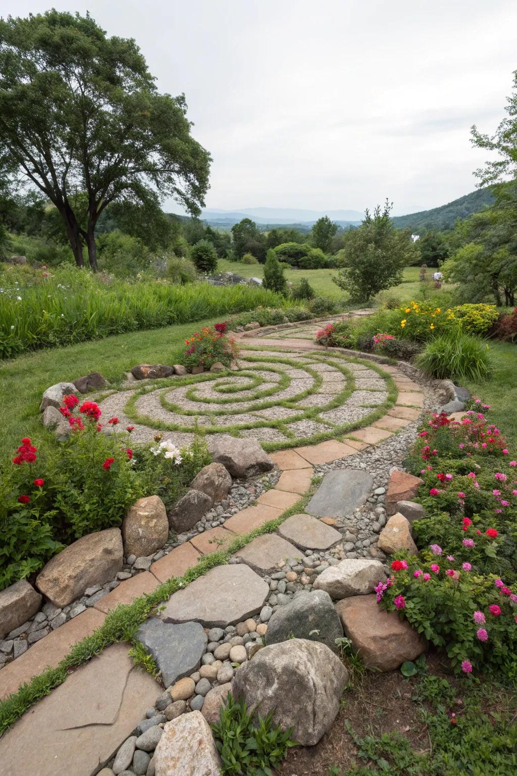 Intricate rock pathways invite exploration.