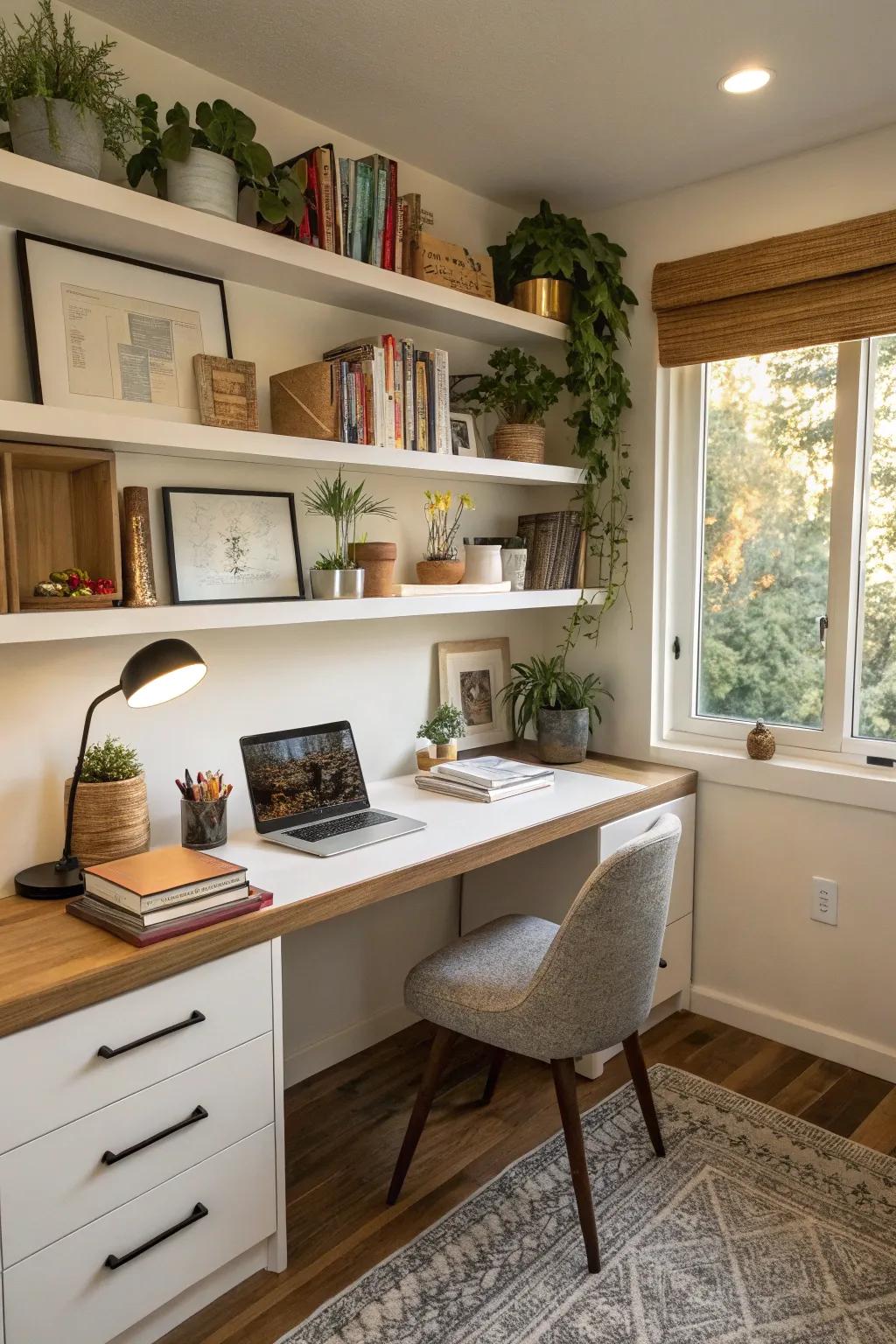 Adding a home office provides a specified work area.