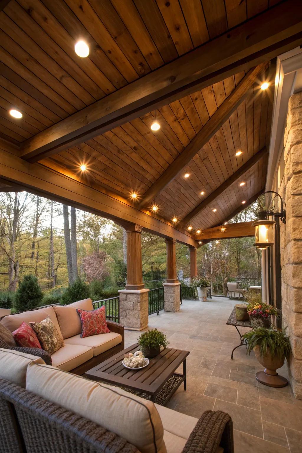 Diminutive illumination contributes a contemporary nuance to countryside allure.