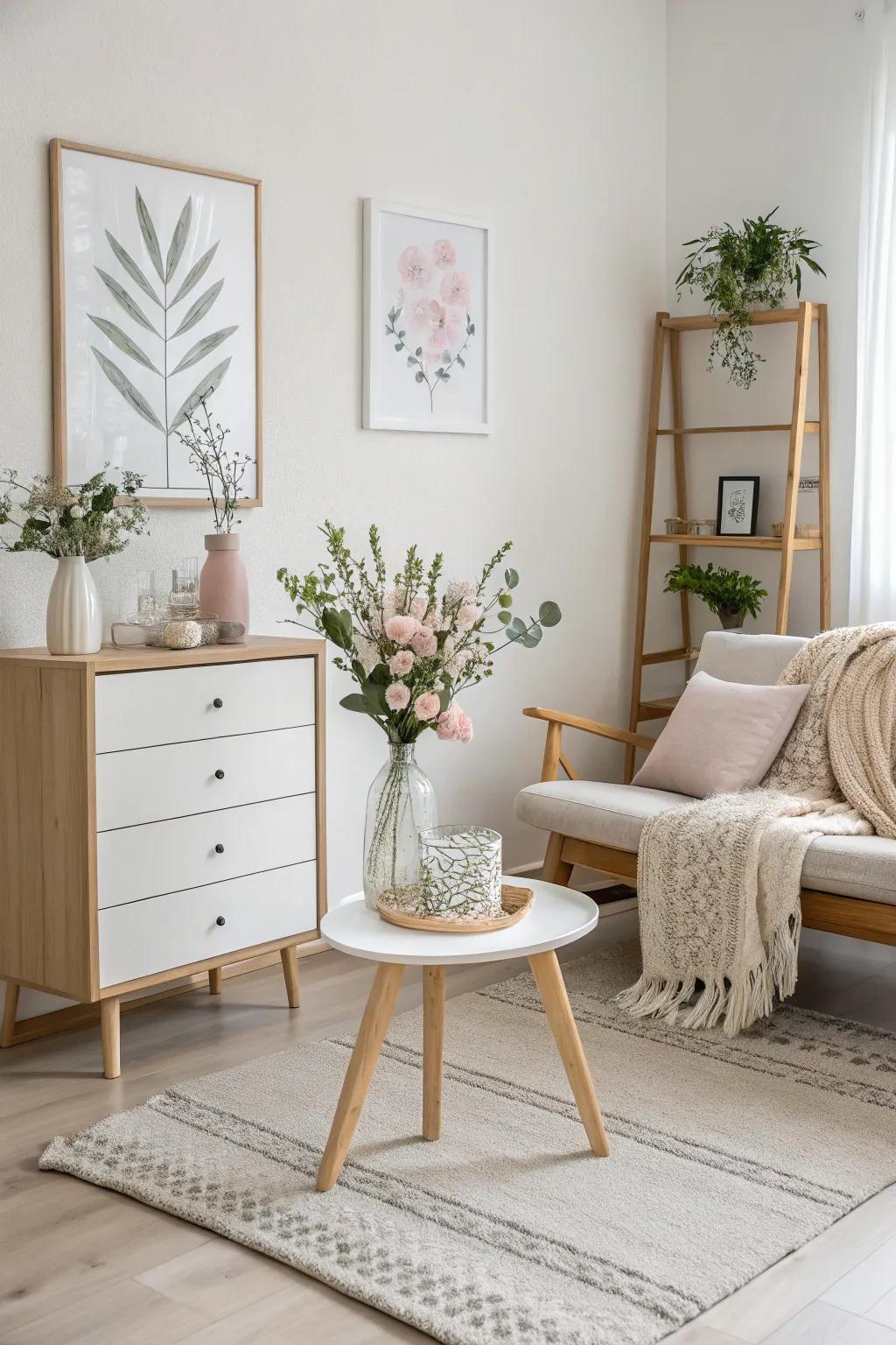 Restrained decor brings out the calm in this Scandinavian space.