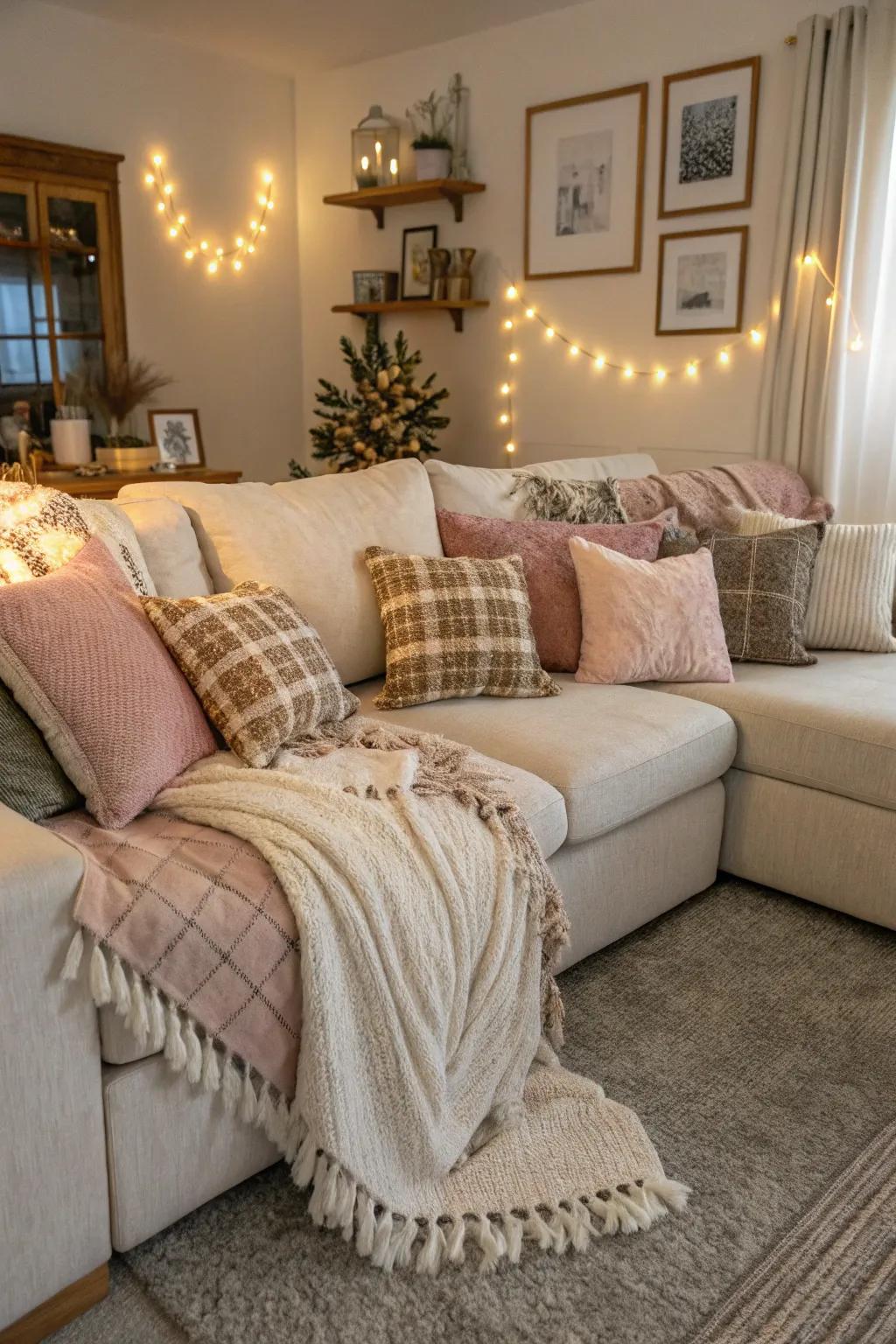 Lush textures amplify the comfort and allure of your sectional.