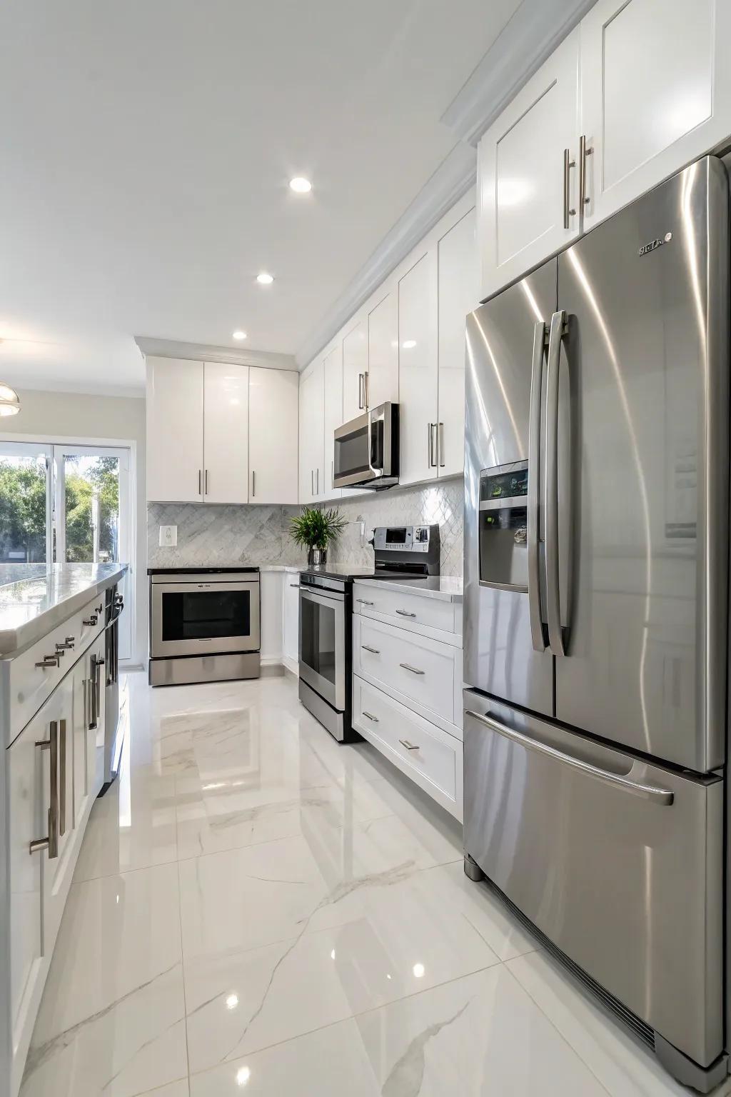 Modern appliances that enhance the kitchen's streamlined aesthetic.