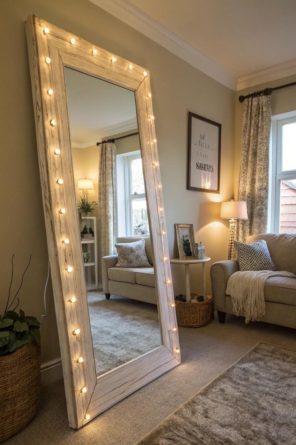 Mirrors can magically broaden and brighten your area.