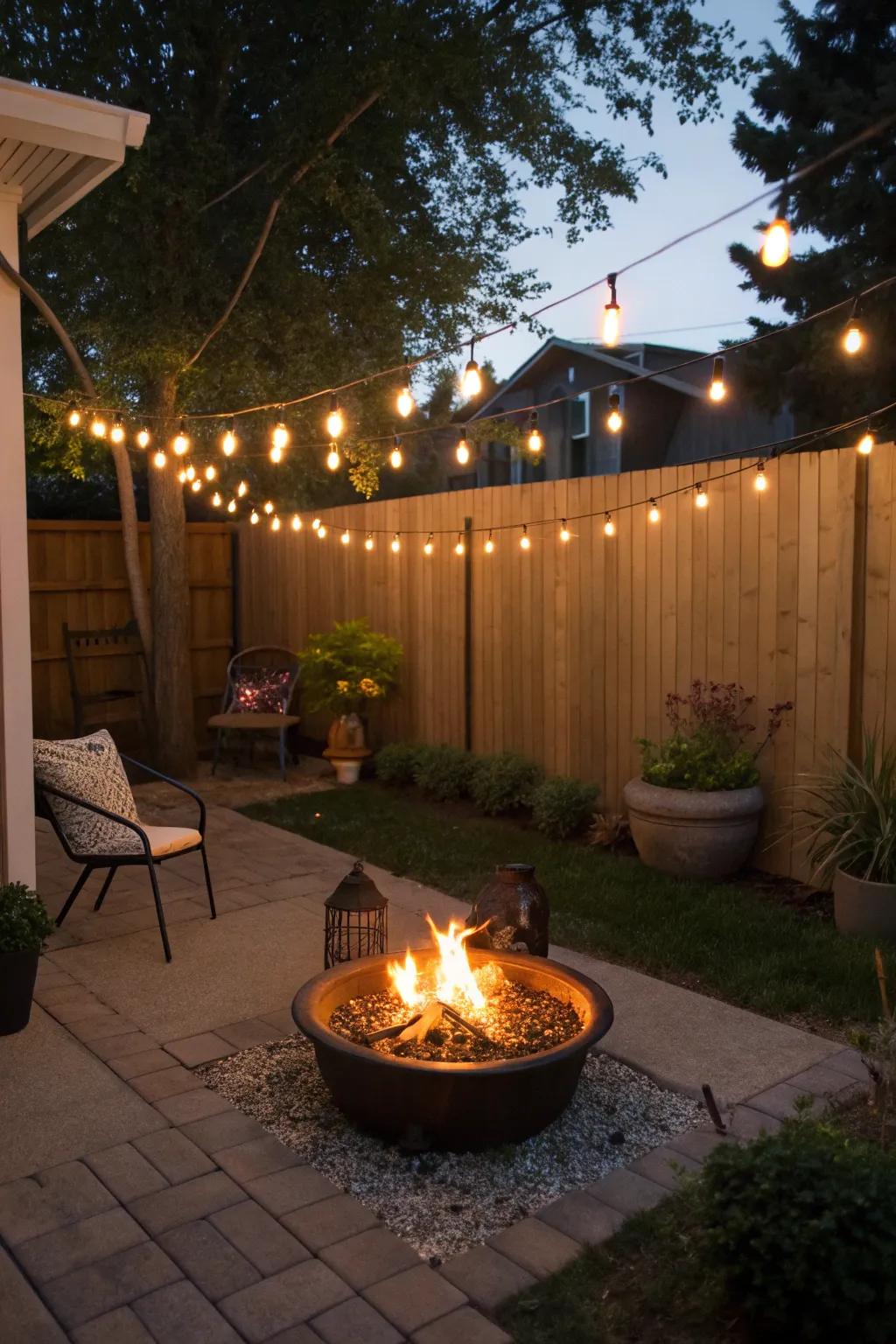 Twinkle ribbons introduce a magical element to your patio evenings.