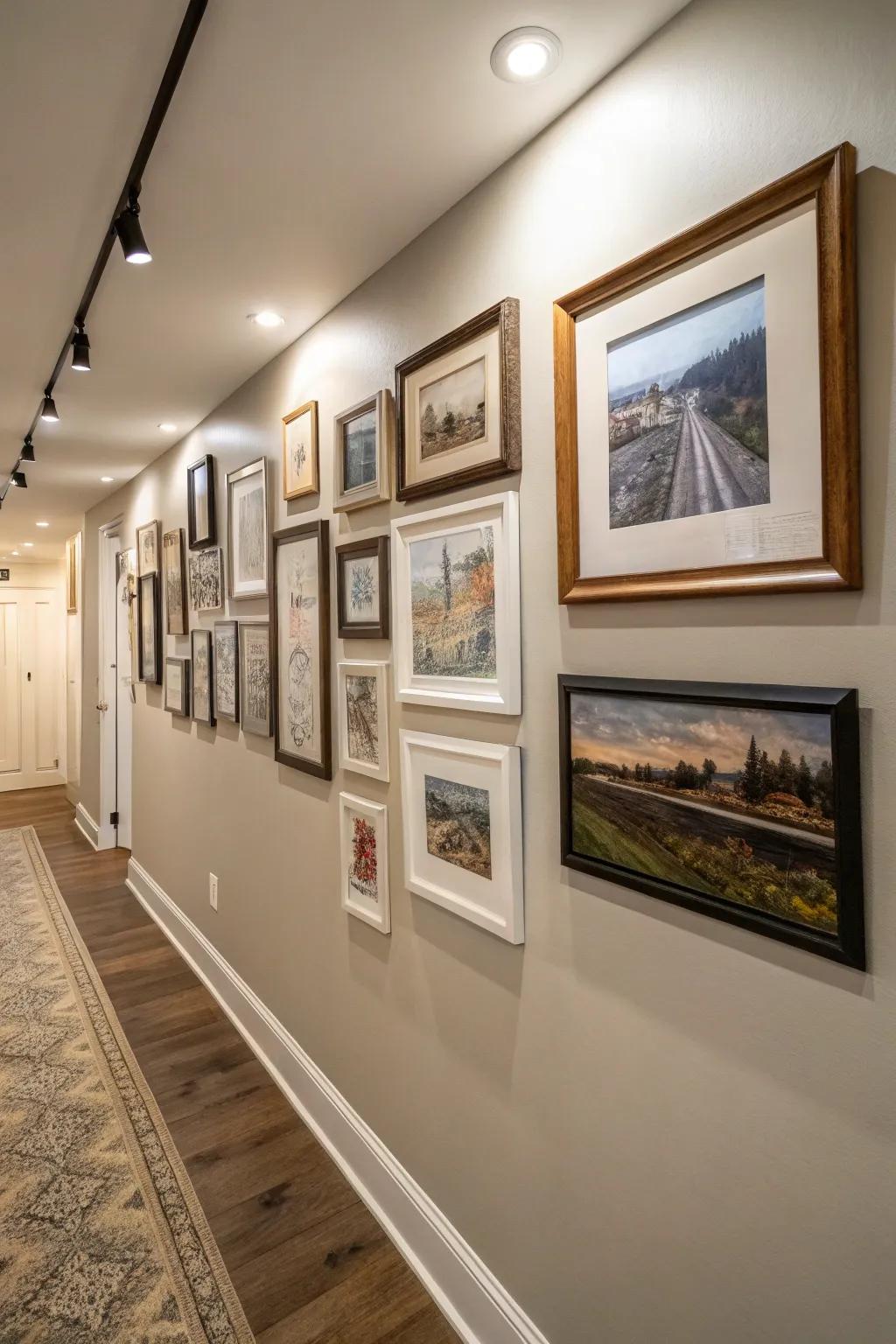 A small gallery wall that makes a significant impact.