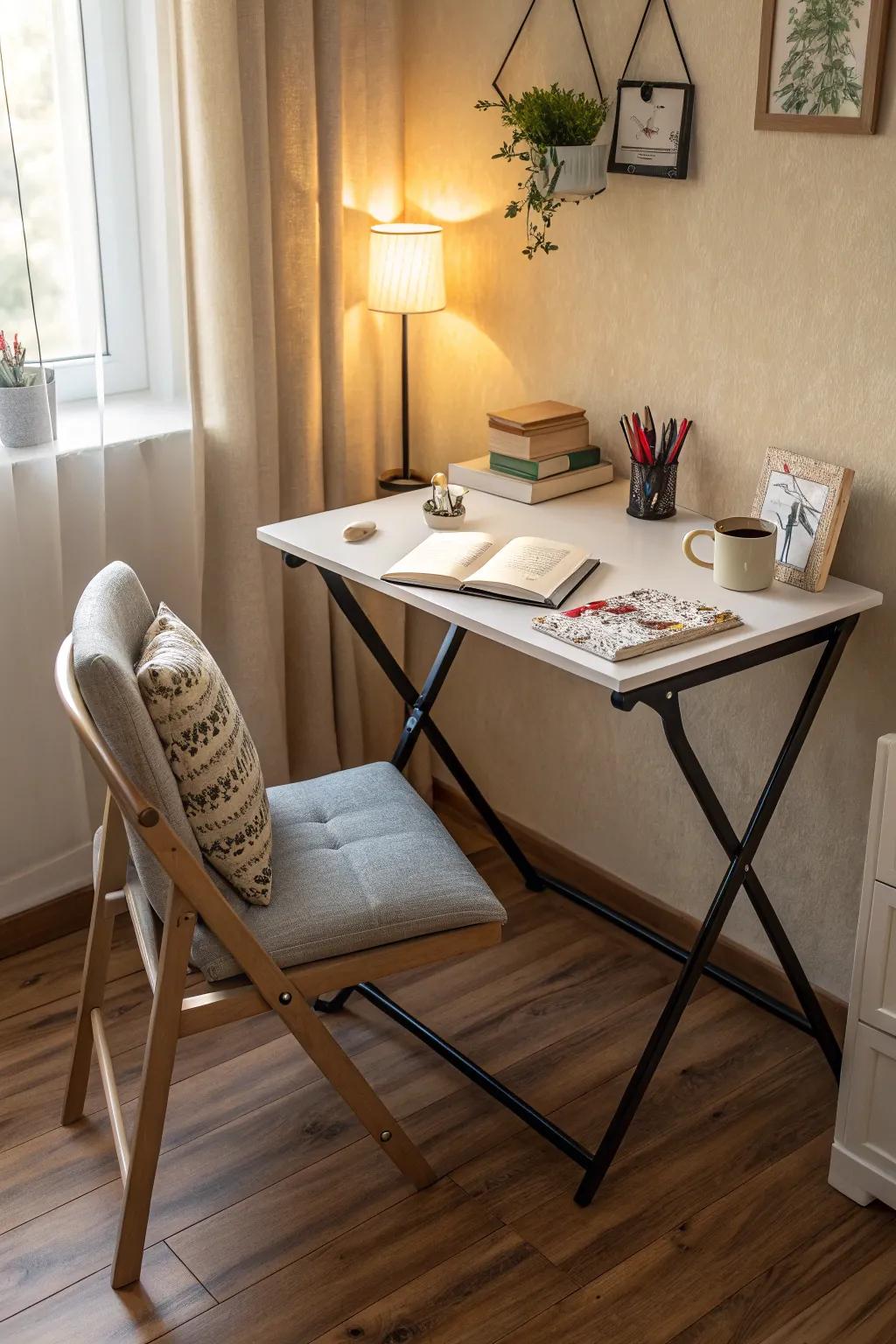 Any small corner can become a productive workspace.