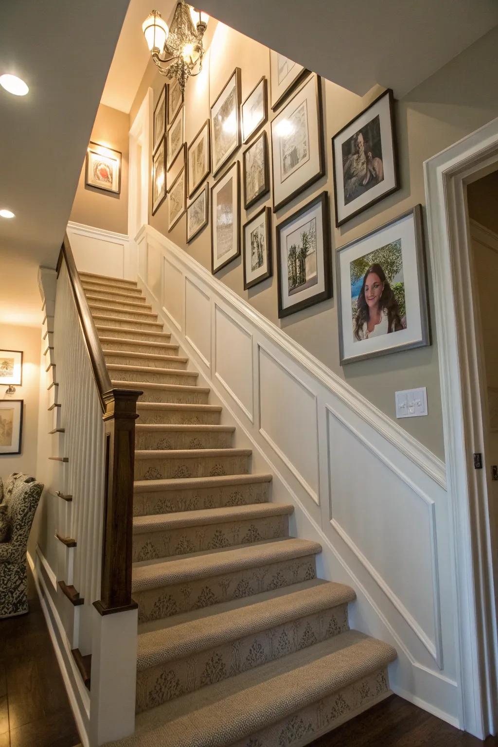 Art display trim crafts a tailored gallery ambiance.