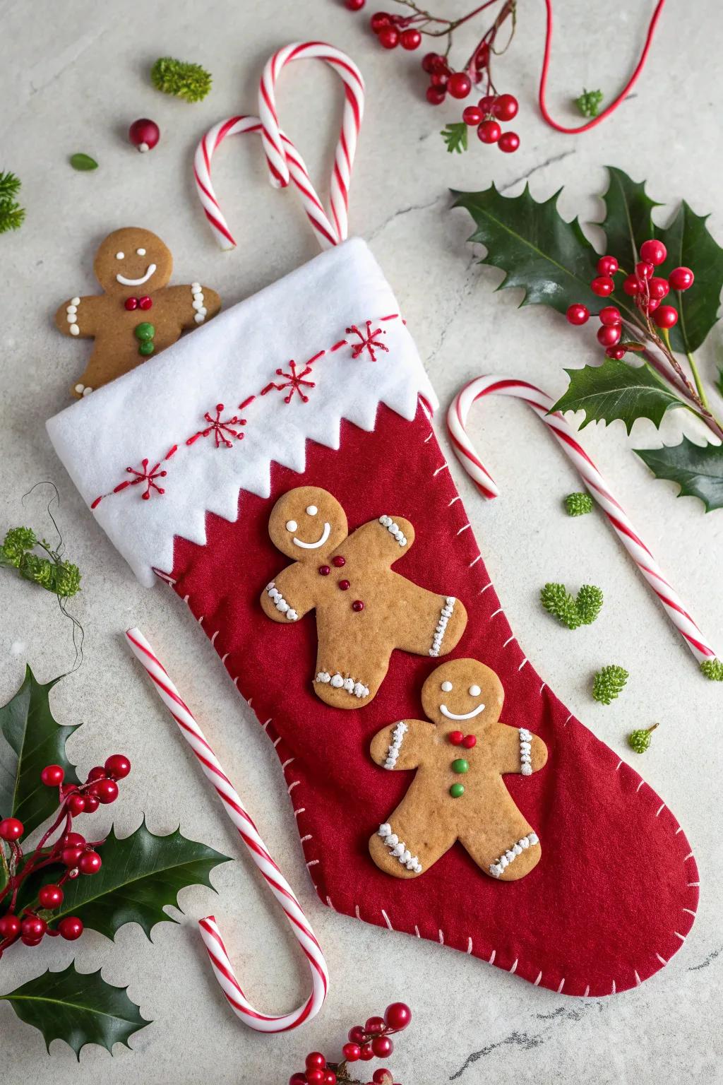 Gingerbread individuals impart a delightful and festive charm.