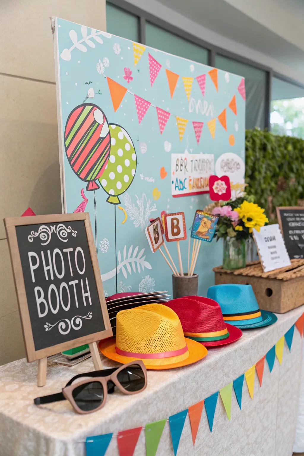 A do-it-yourself photo booth is ideal for catching fun memories at a Sweet 16.