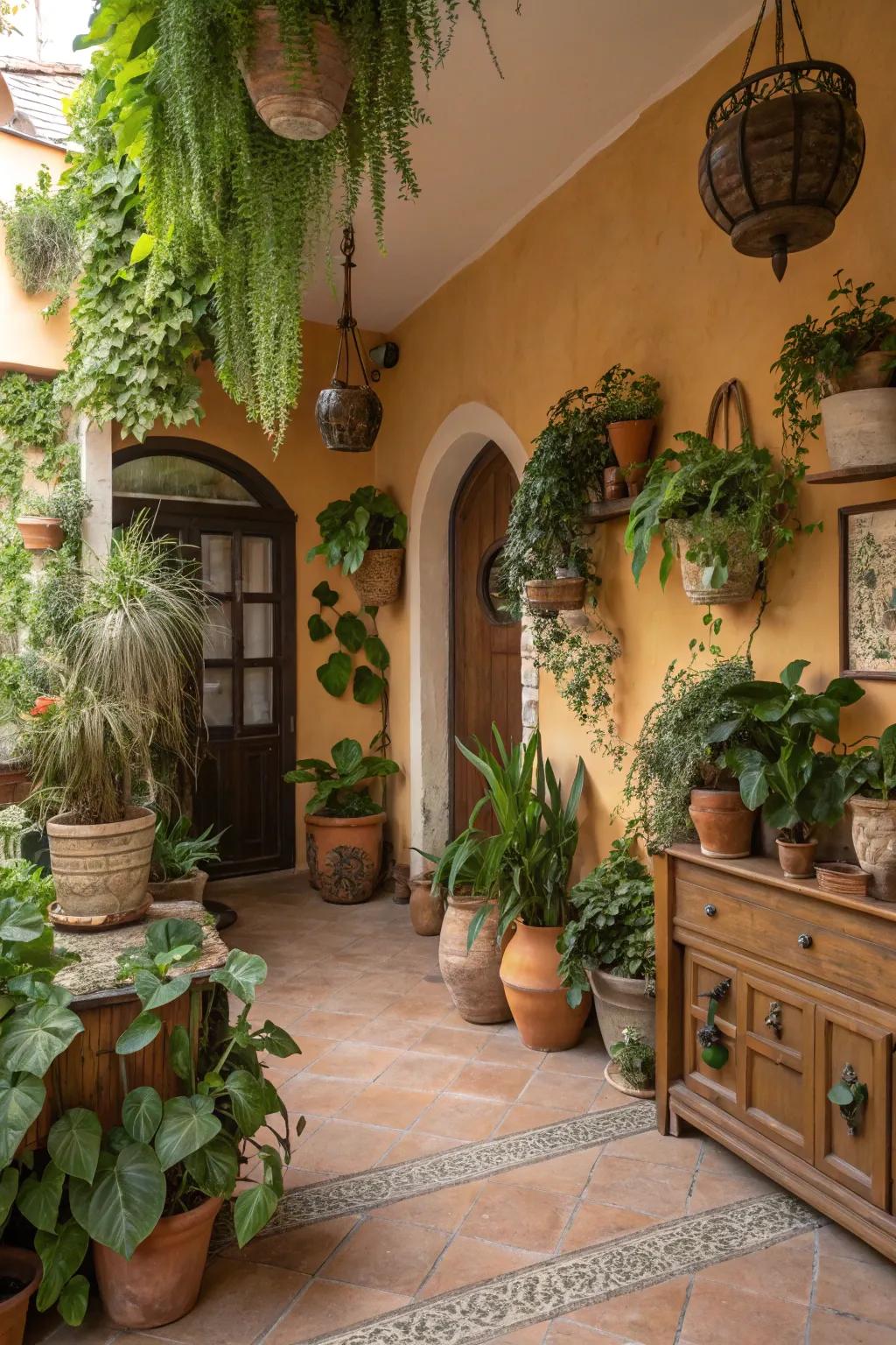 Nature-stimulated decor featuring calming natural shades.