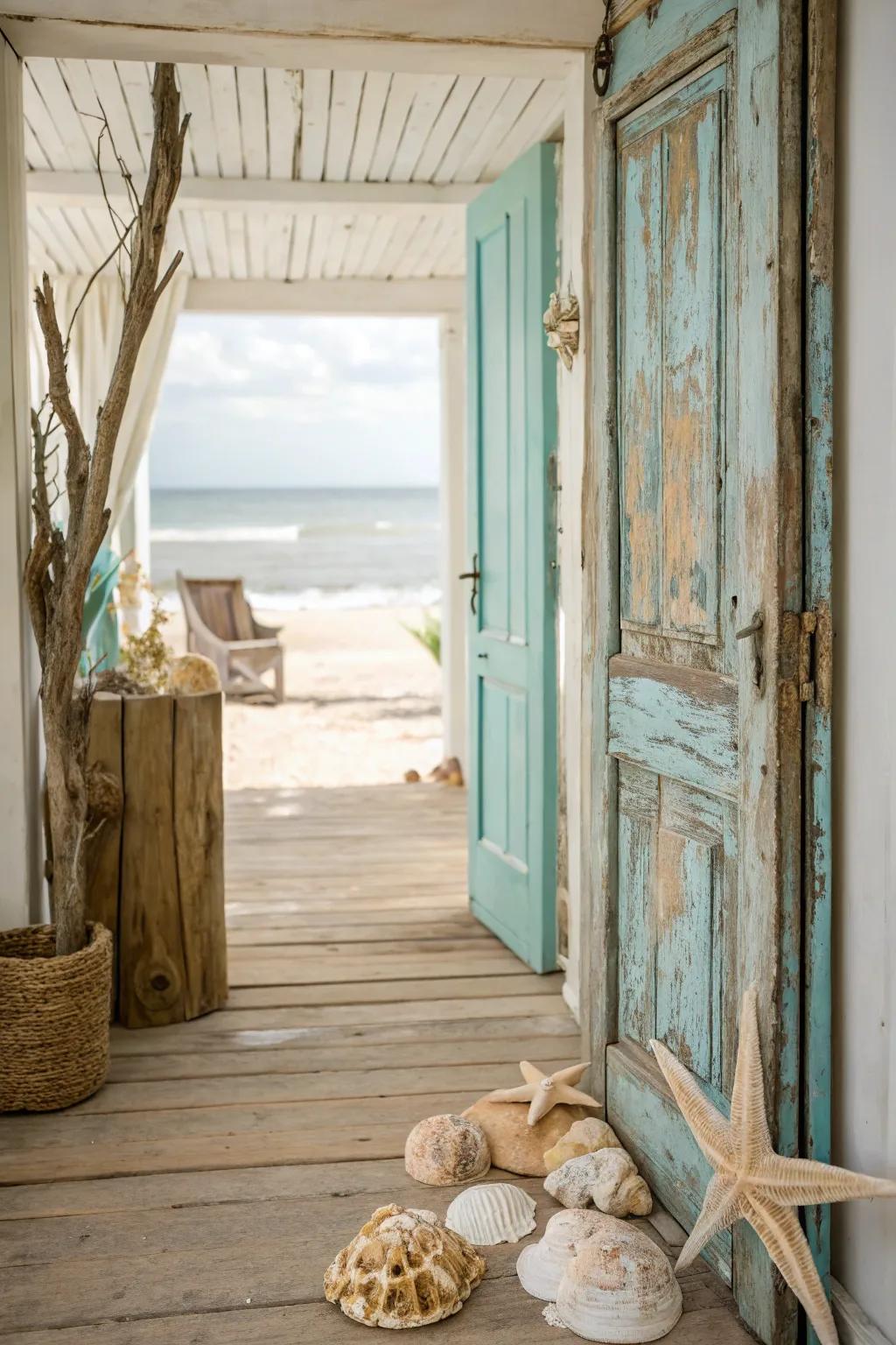 Shoreline features bring a sense of calm and relaxation to your entryway.