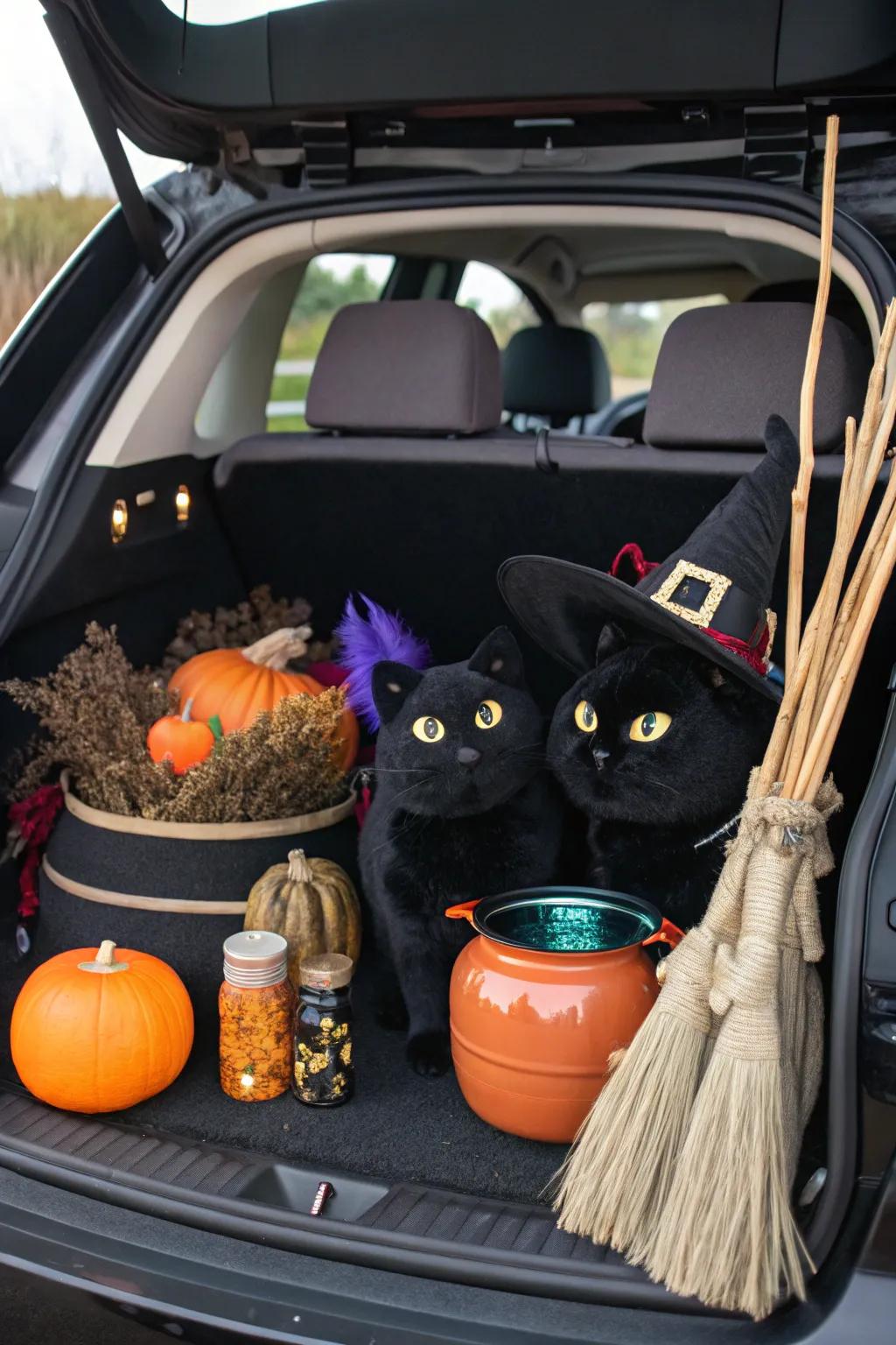 Ebony felines serve as supreme spooky allies for your setup.