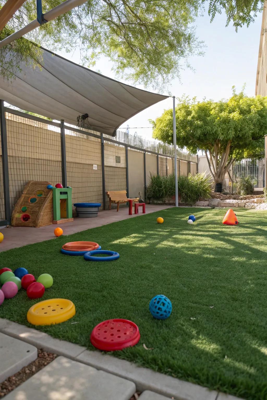A pet-optimized turf area perfect for playtime.