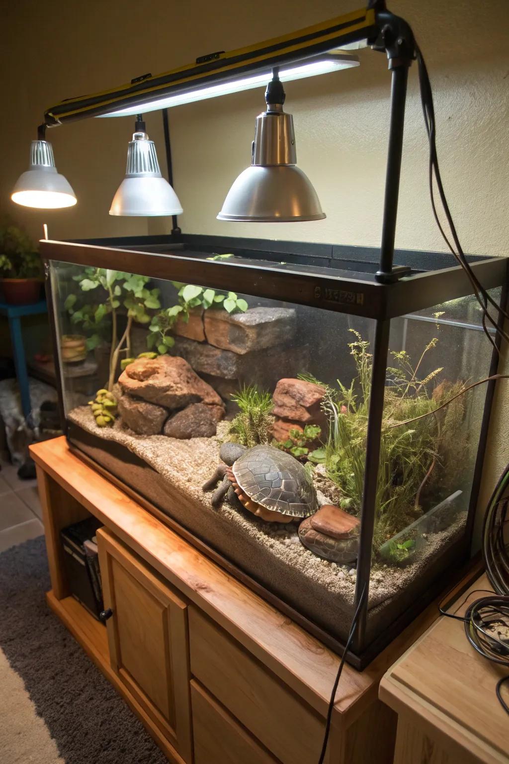 Proper lighting is key to your turtle's health and happiness.