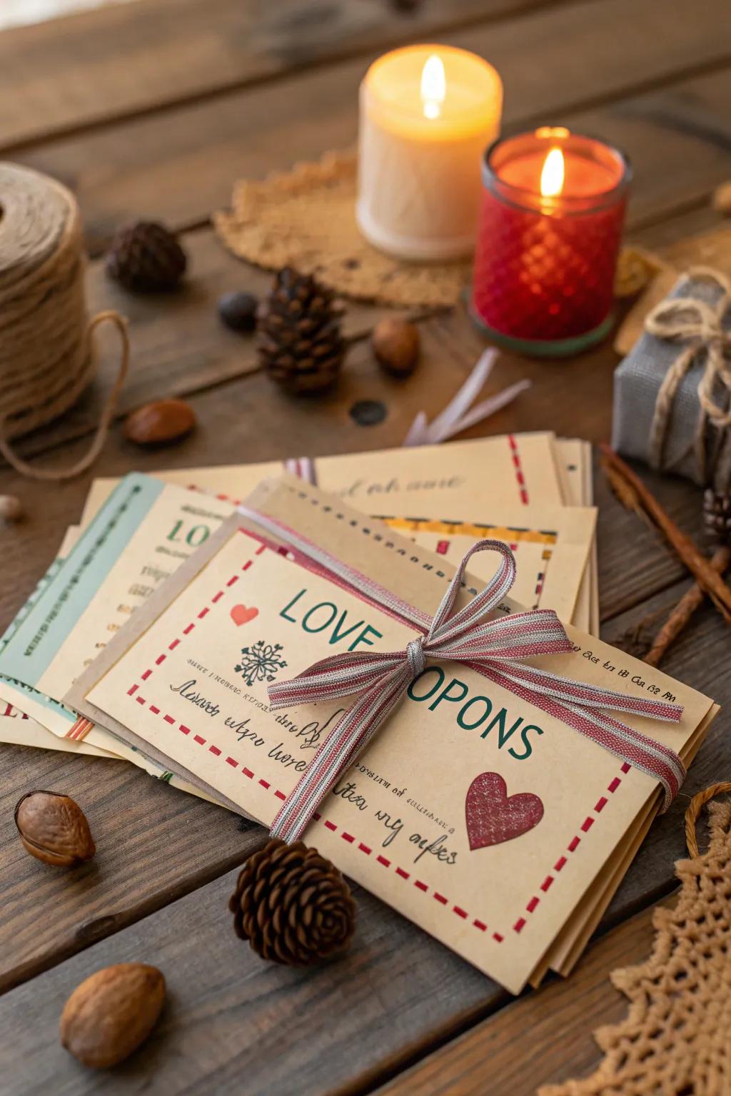 Handmade love notes for a personal Valentine's Day present