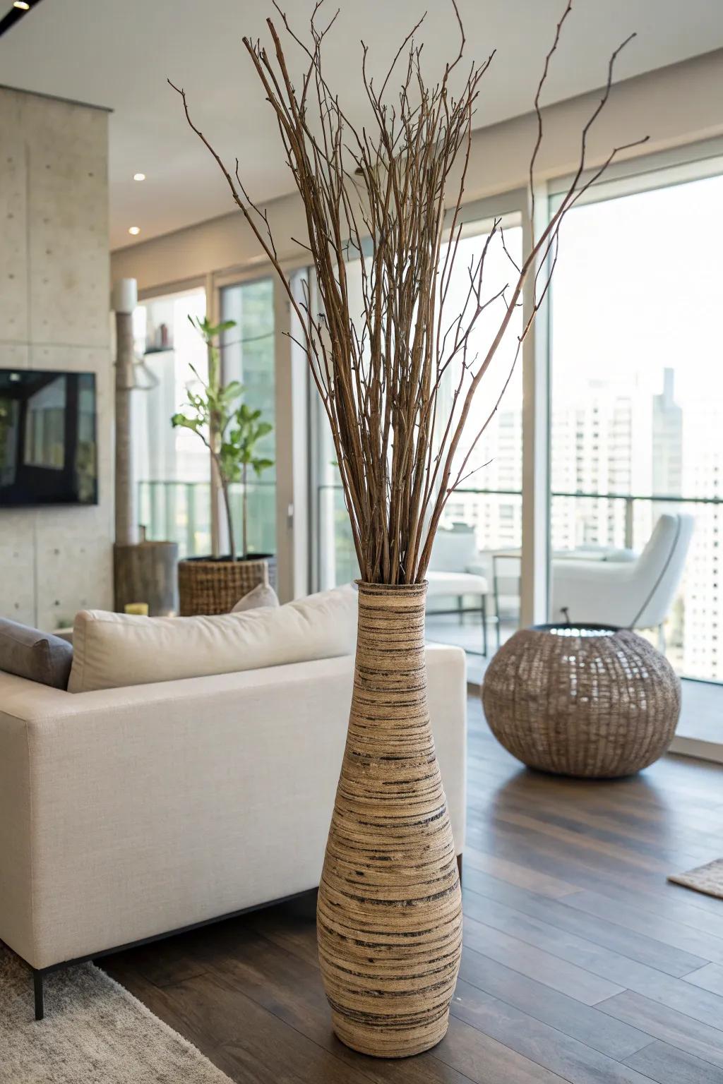 Create a remarkable impression with small branches.