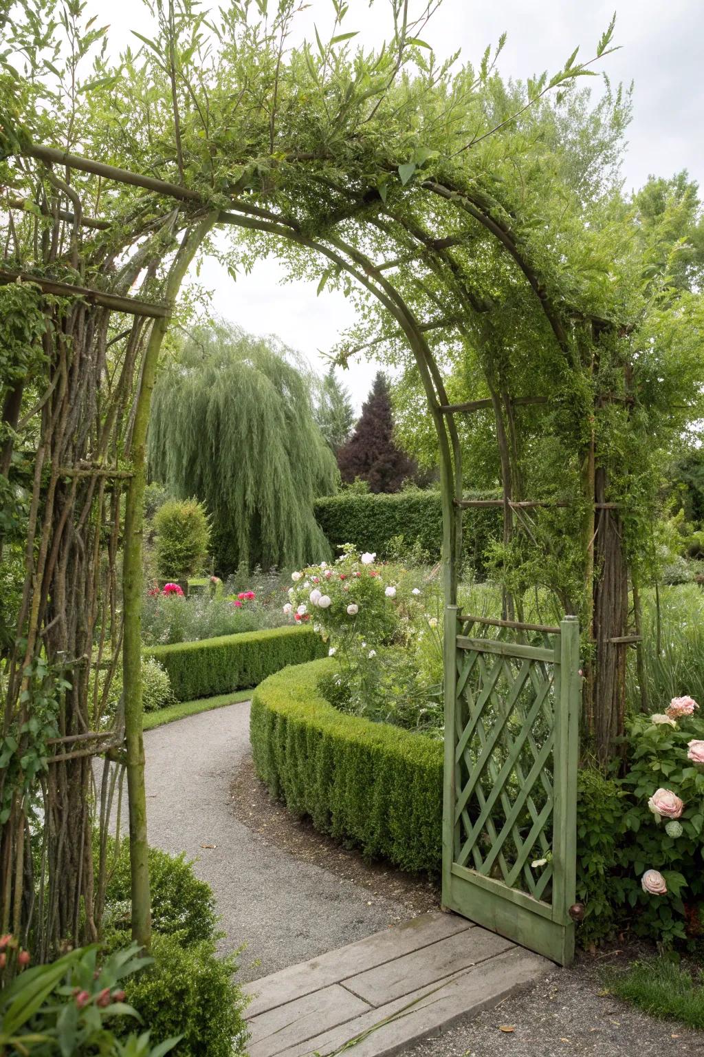 An organic plant gate that goes well with nature.