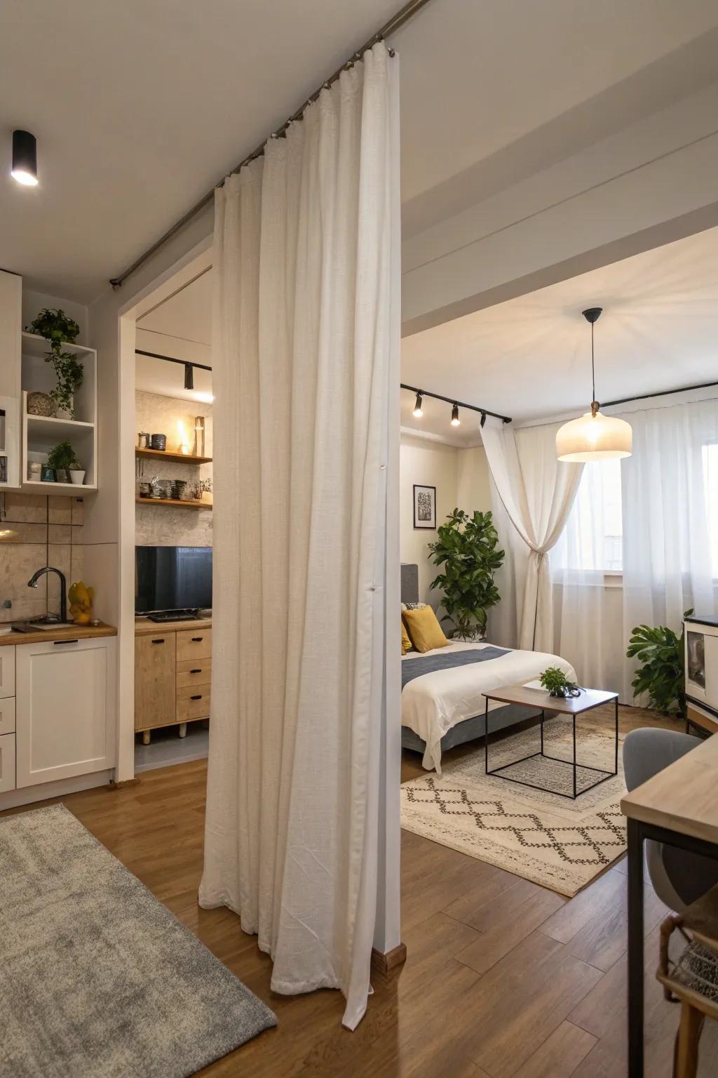 For functionality, define your space with creative dividers.