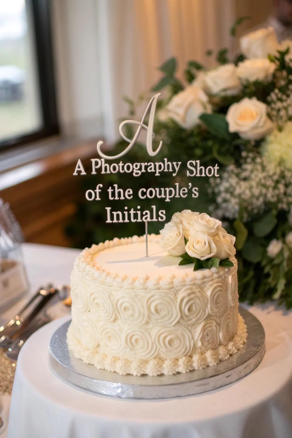 A wedding cake featuring a personalized accent for a unique element.