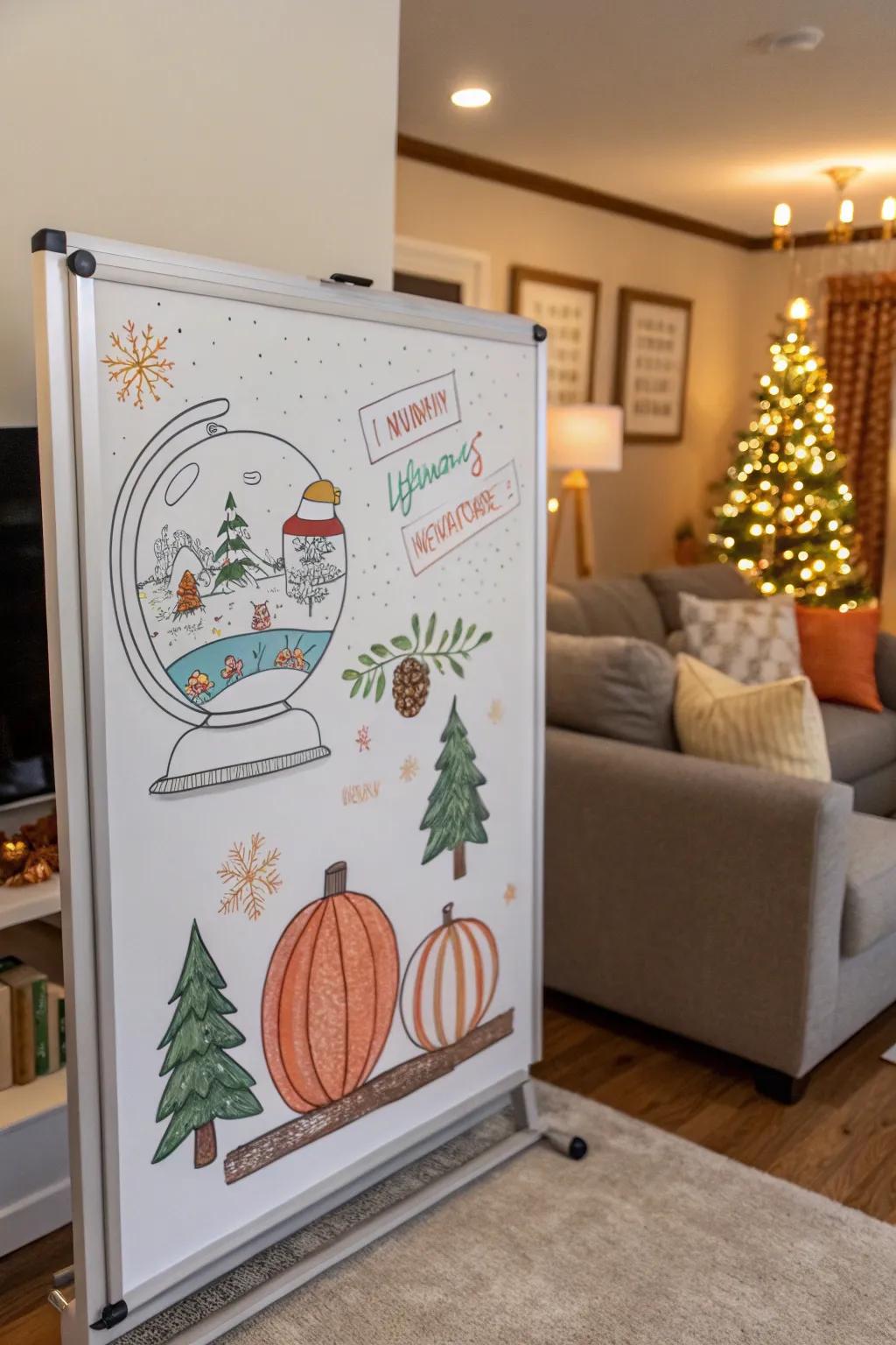 Seasonal whiteboard art to celebrate and inspire.