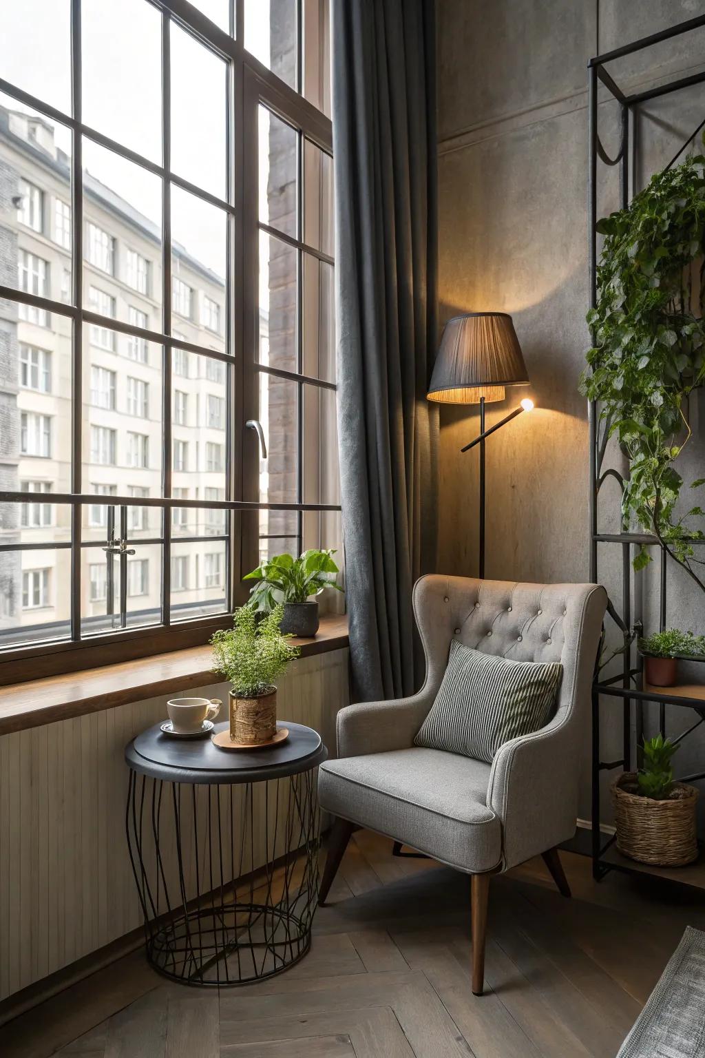 Mix designs and materials for a distinctive and personalized window space.