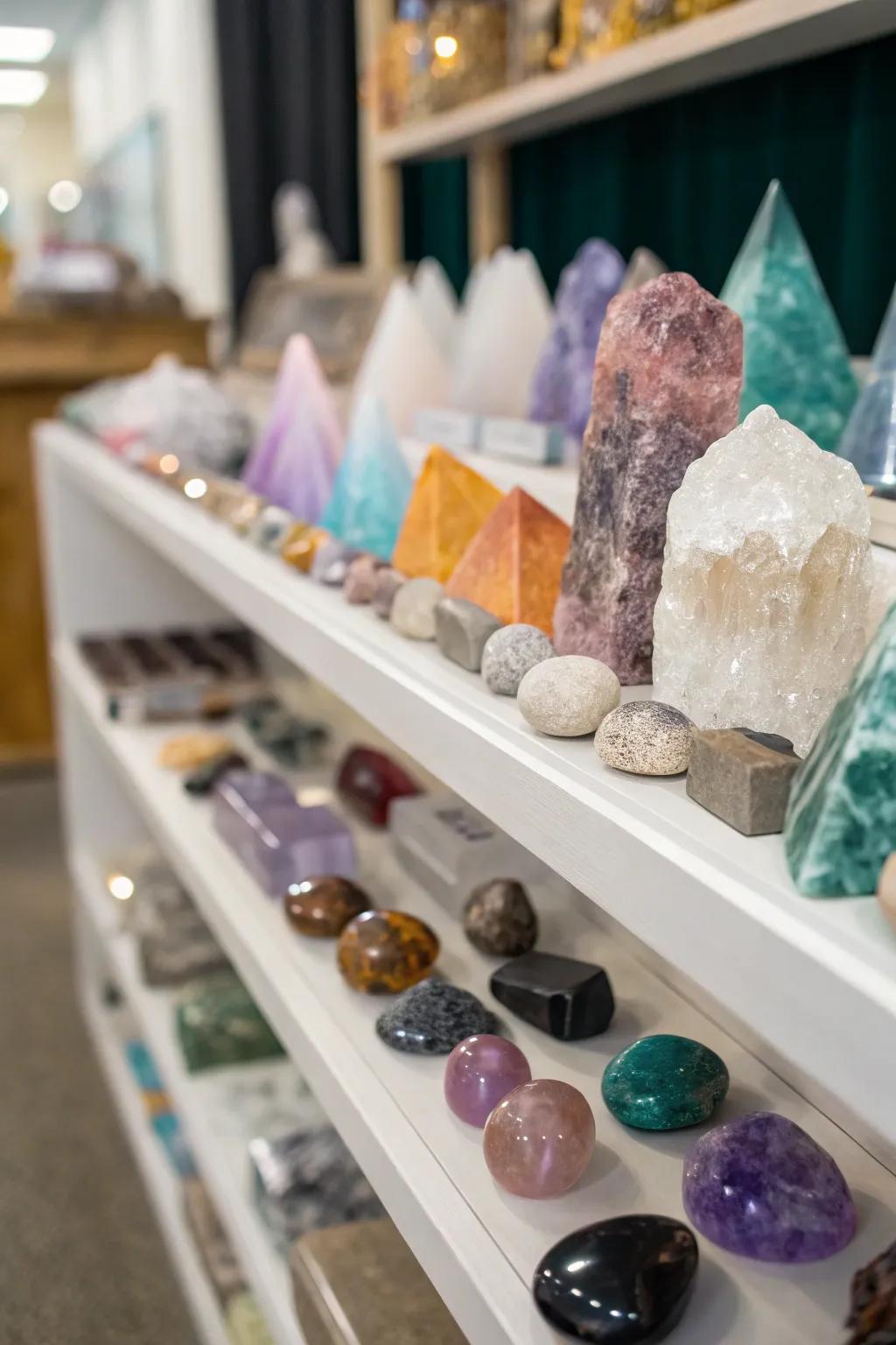 Gems and pebbles append both allure and mystical vitality to your zone.