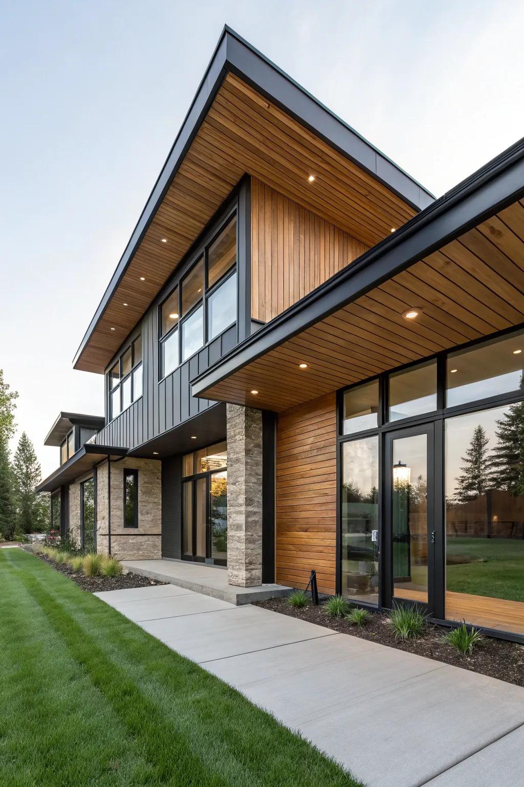 Contrast in materials enriches the depth and character of your home.