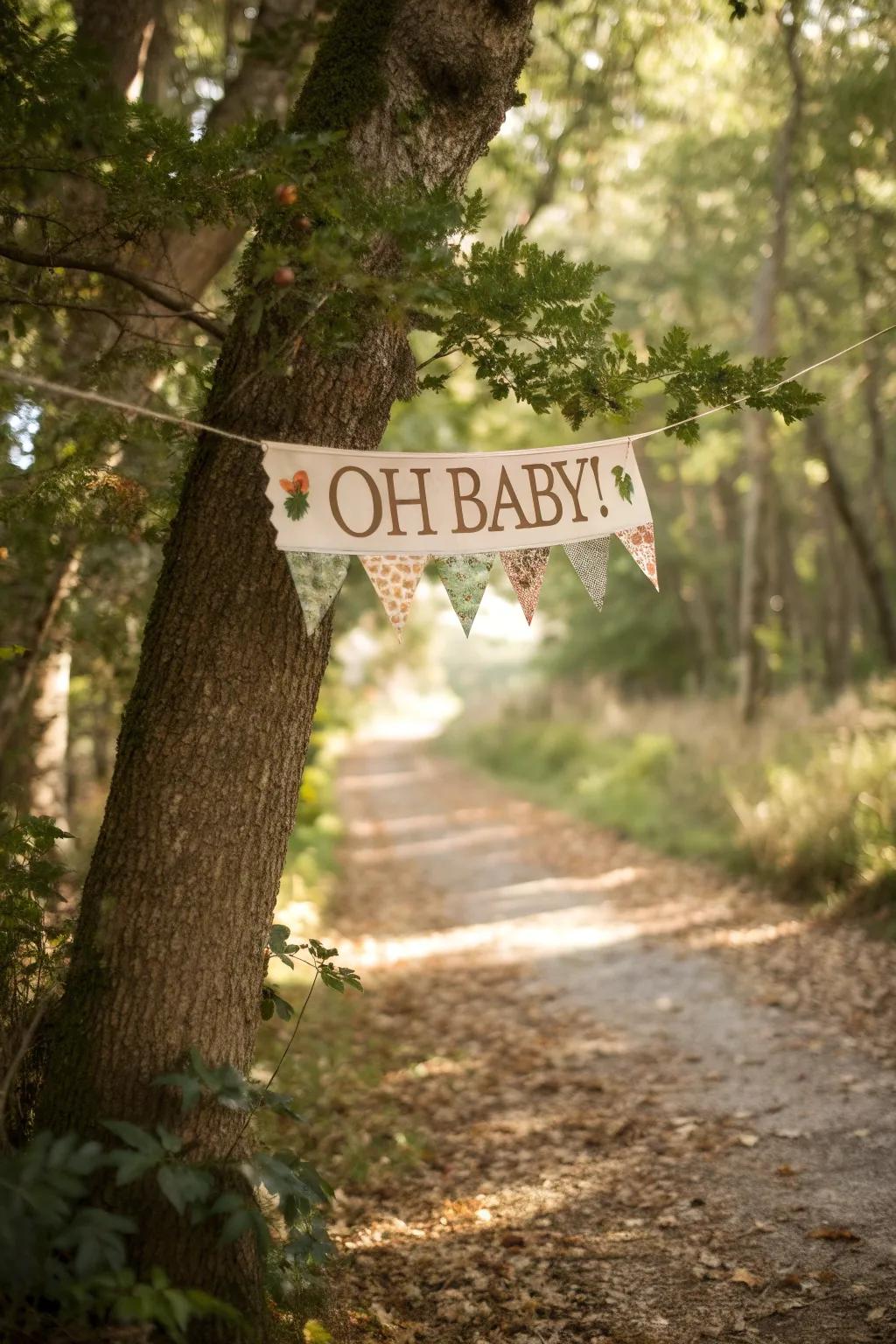Daring banners add a celebratory touch to the decorations.