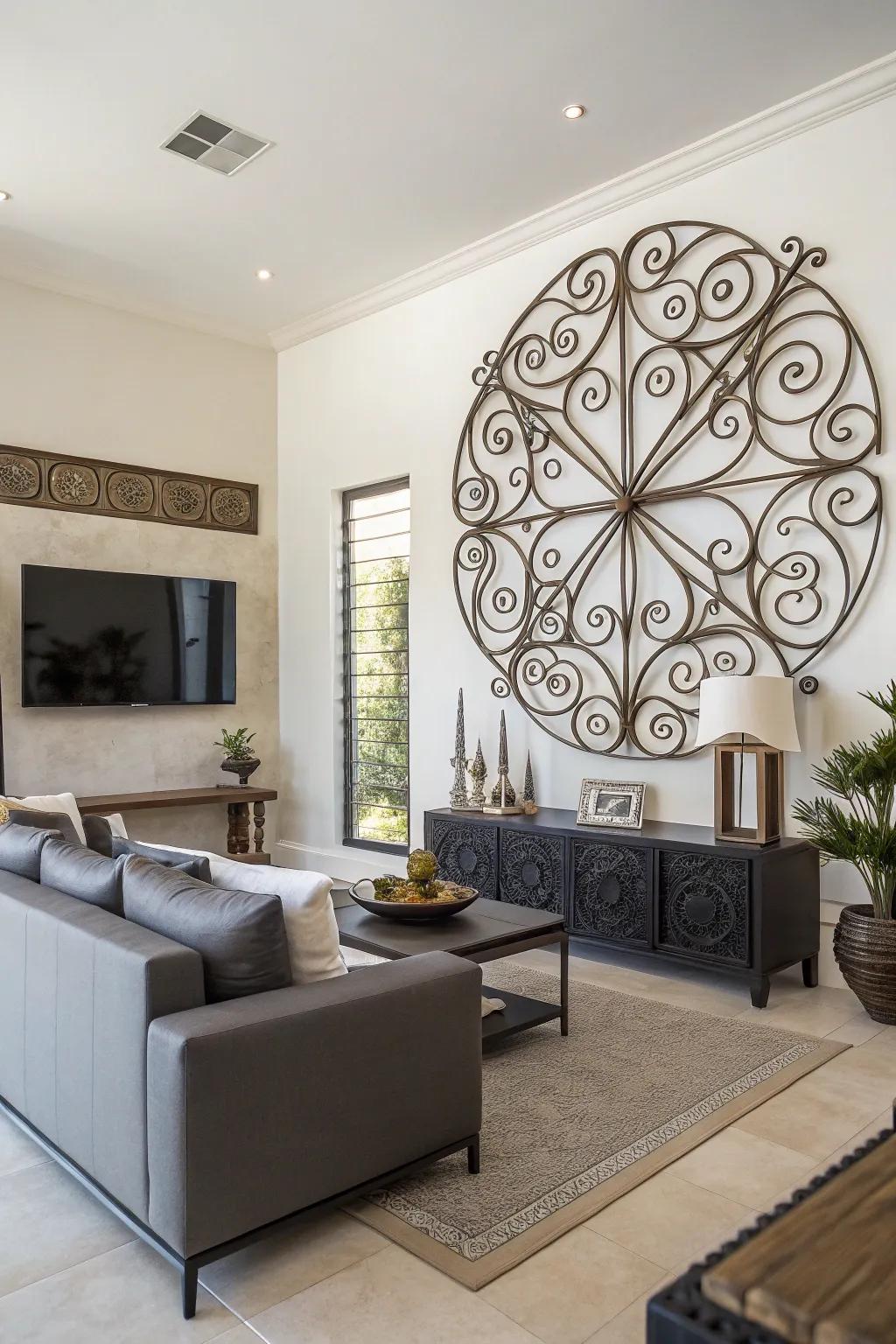 Every room gains a distinctive personality from metal wall art.