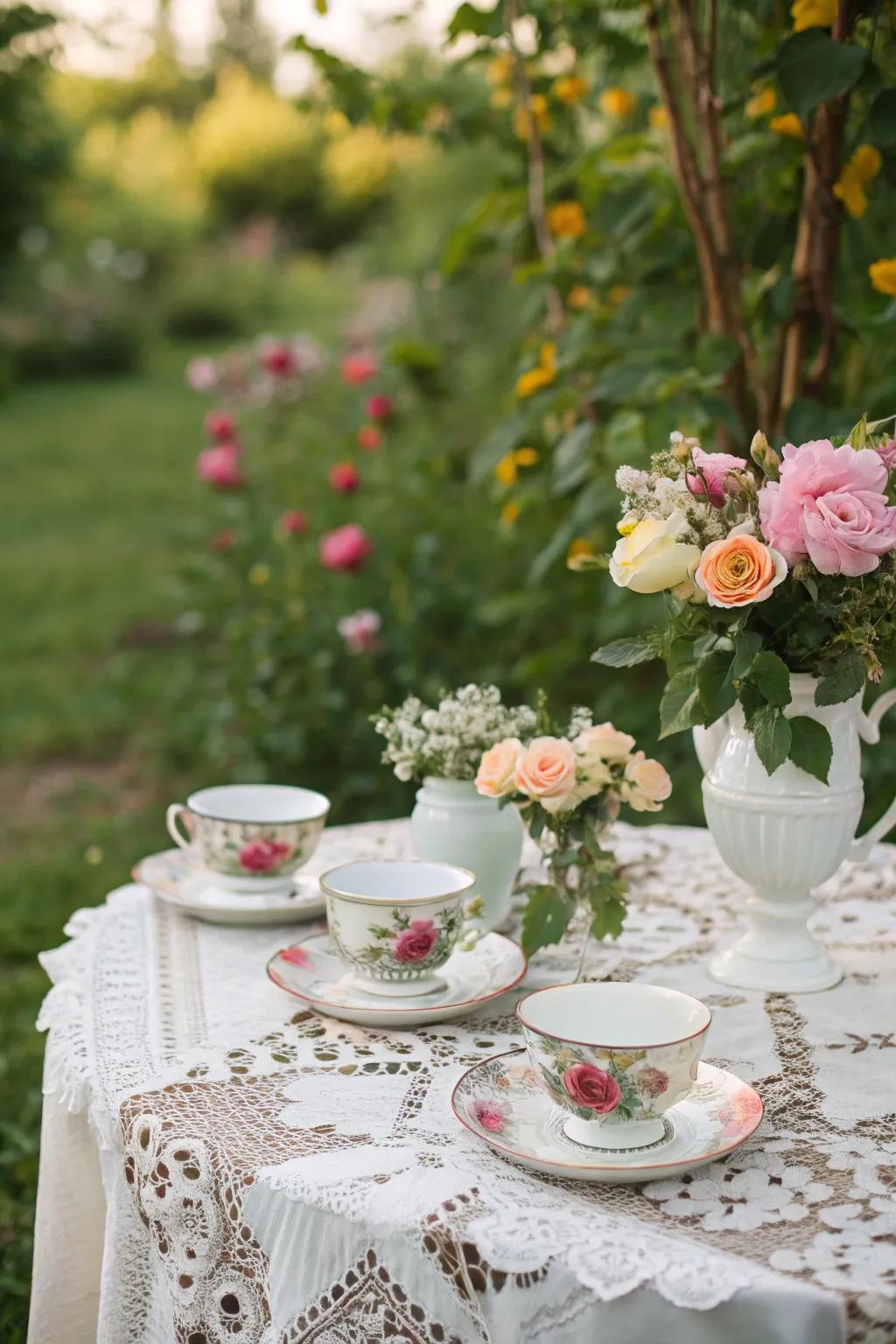 Enjoy a stylish tea party in the garden, the perfect way to celebrate a 40th birthday.