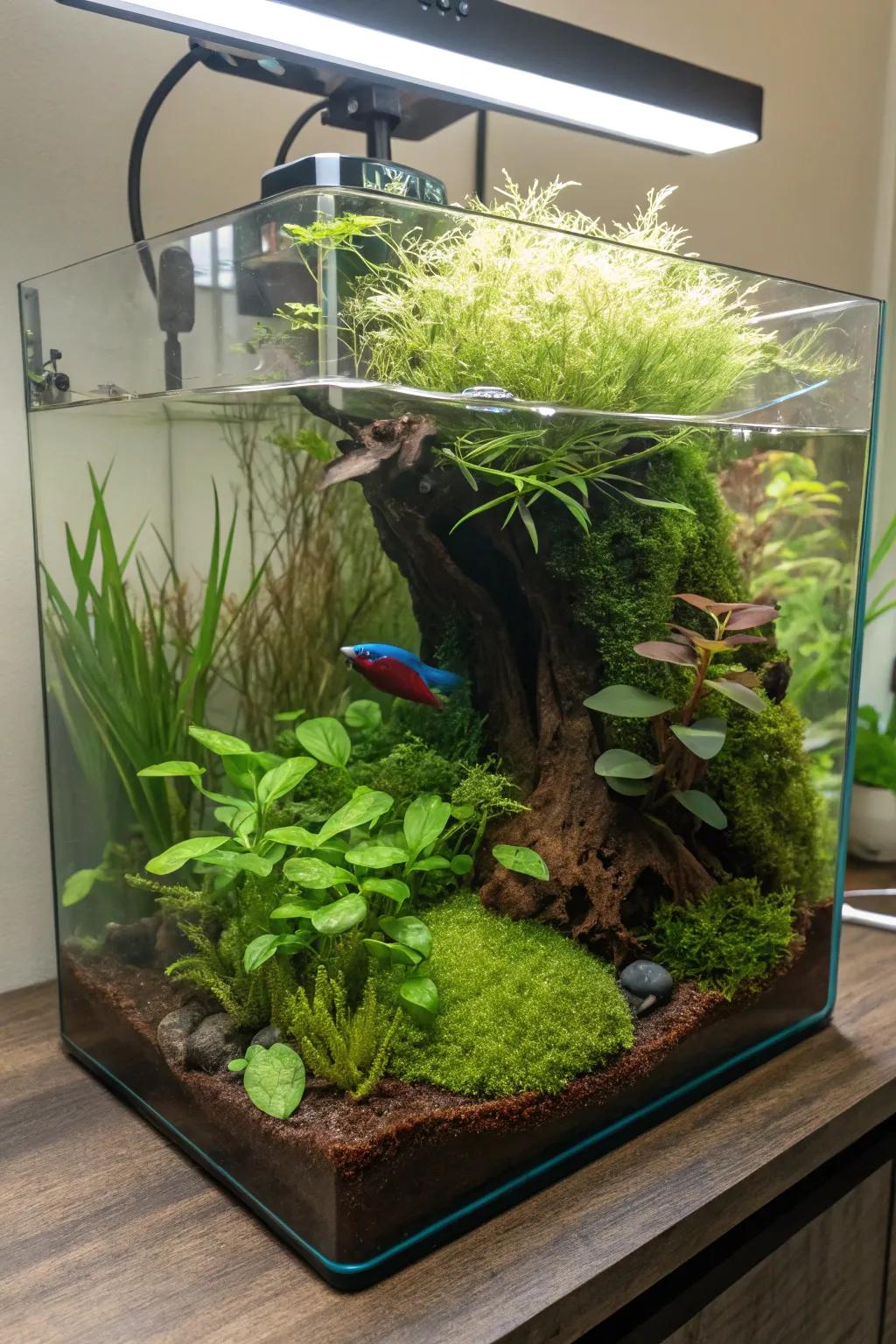 Bring the forest ground into your home with dense carpeting plants.