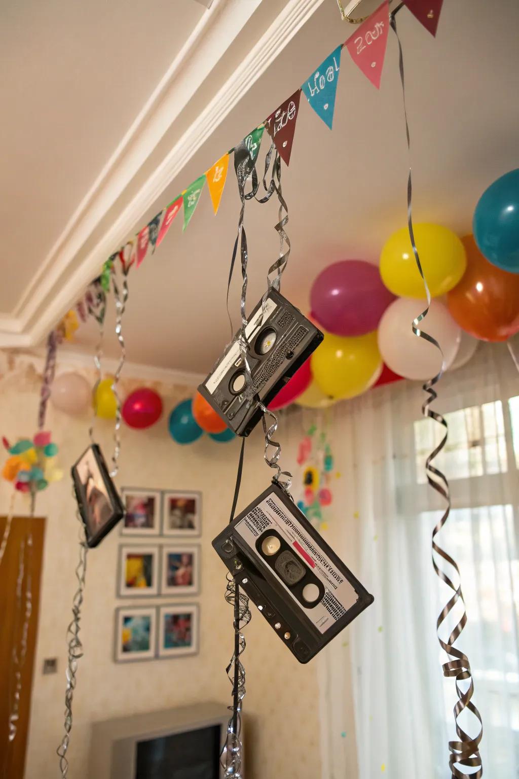 A compact disc streamer injects a sense of nostalgia into your decorations.