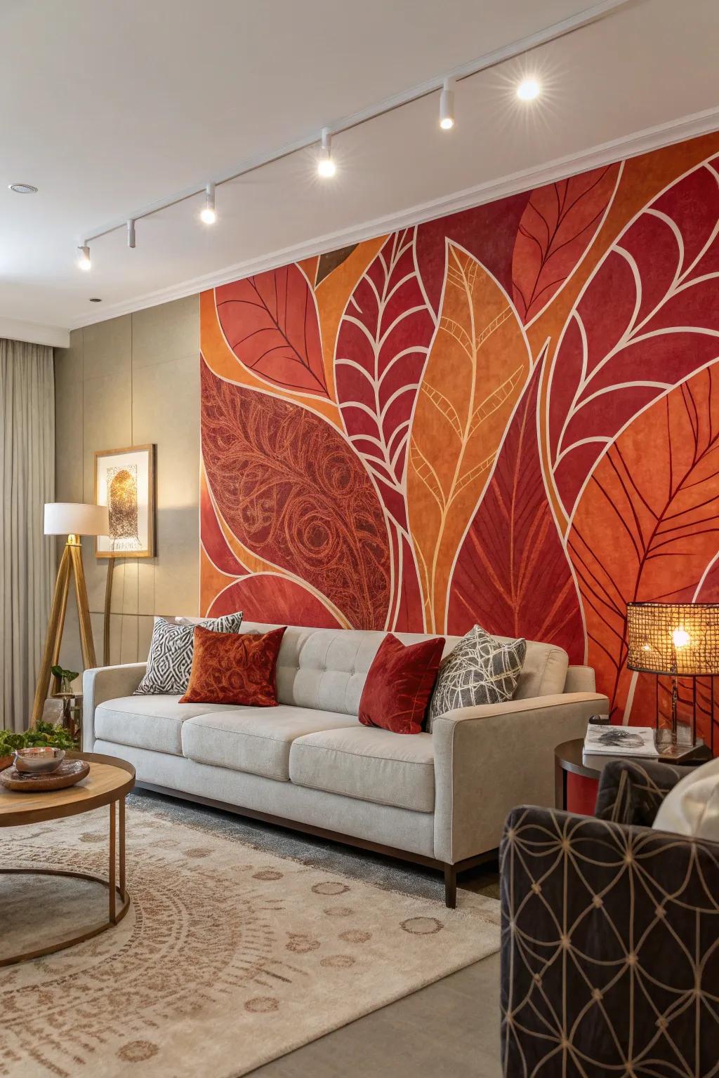 Vivid shades fashion an energetic and dynamic atmosphere.