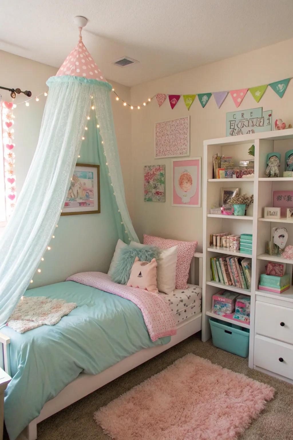 A gentle color scheme creating a calming environment.