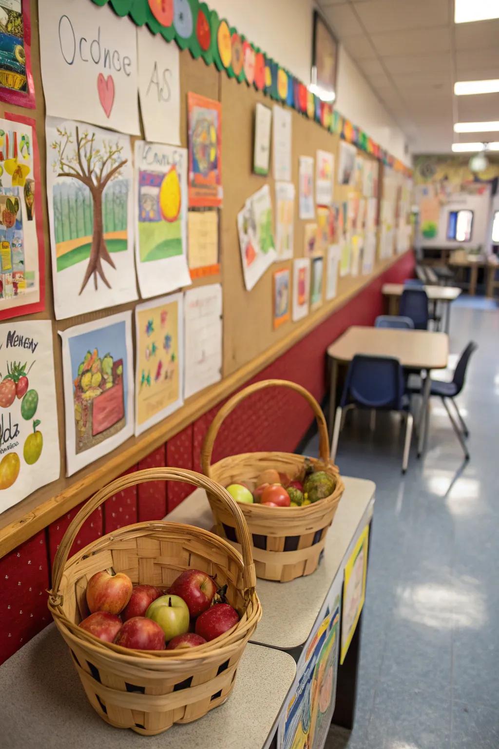 Show off pupil creativity with a theme of 'Bushels of Fun'.