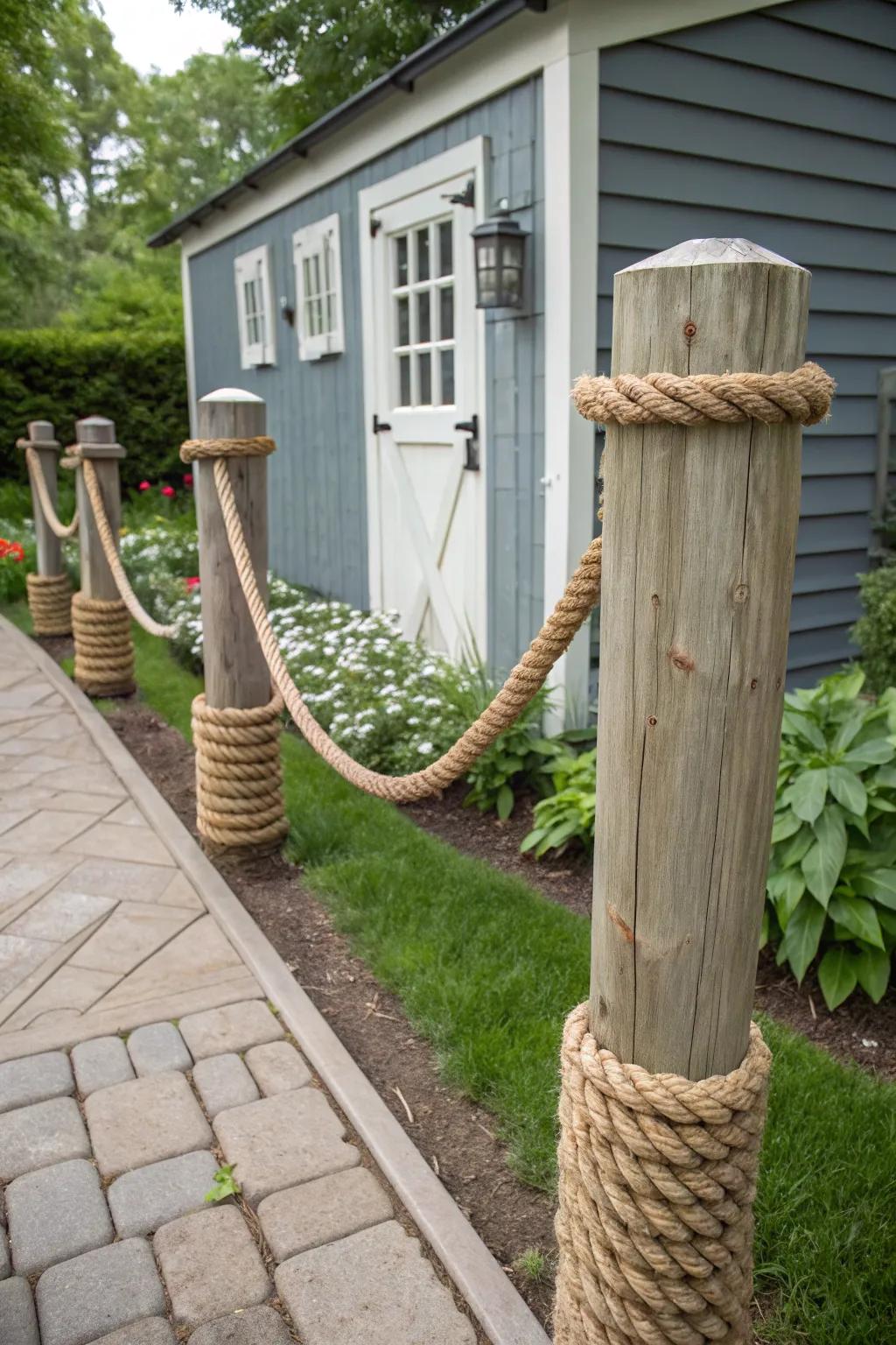 Get a natural look using fiber-bound beams in your backyard.