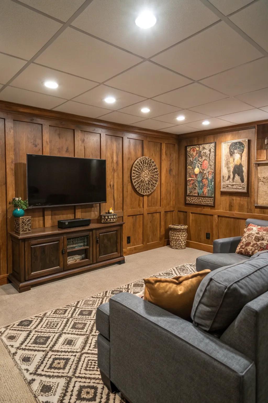 A featured wall adds personality and flair.