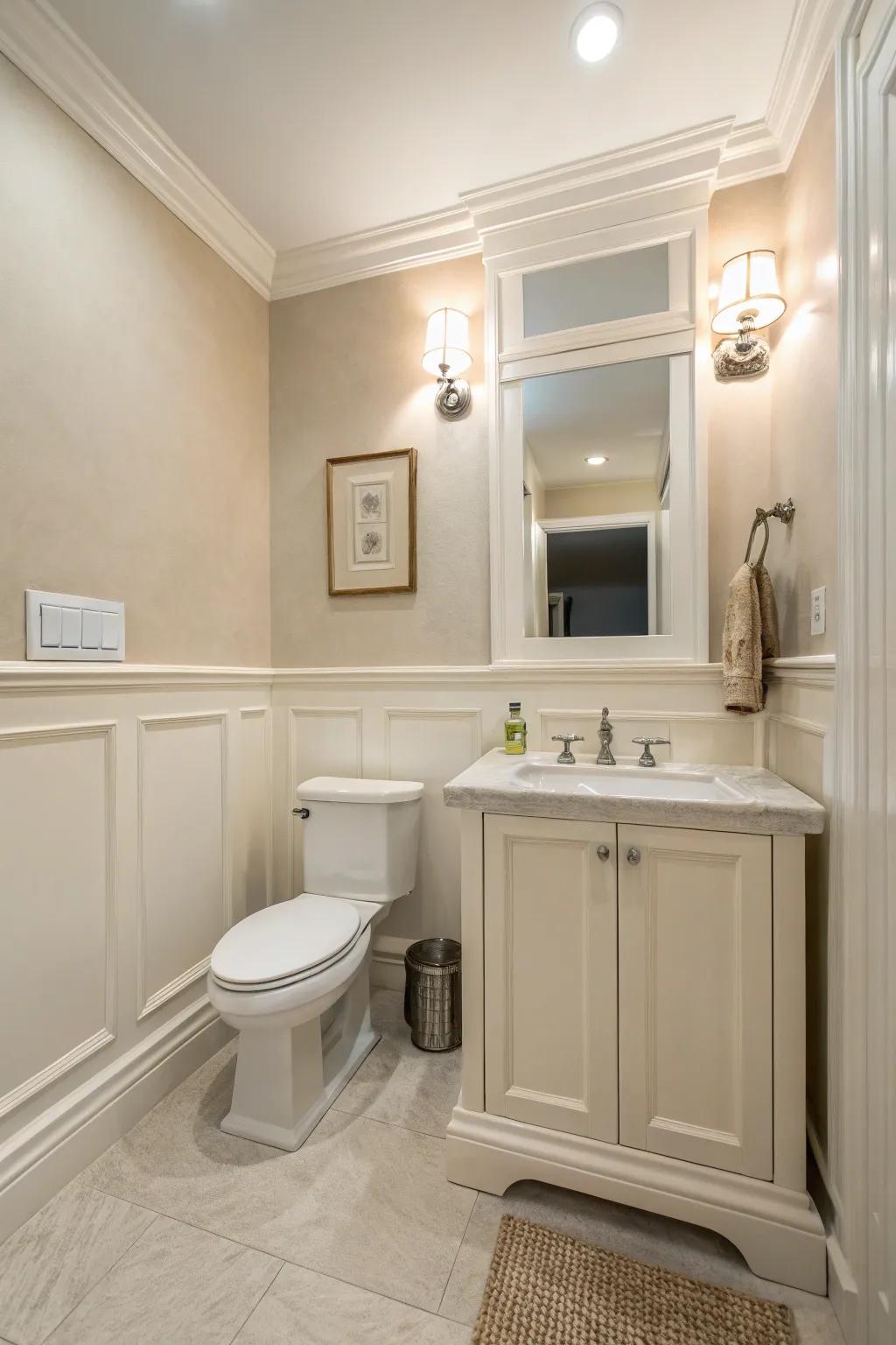 Minimalist molding for a pristine and understated aesthetic.