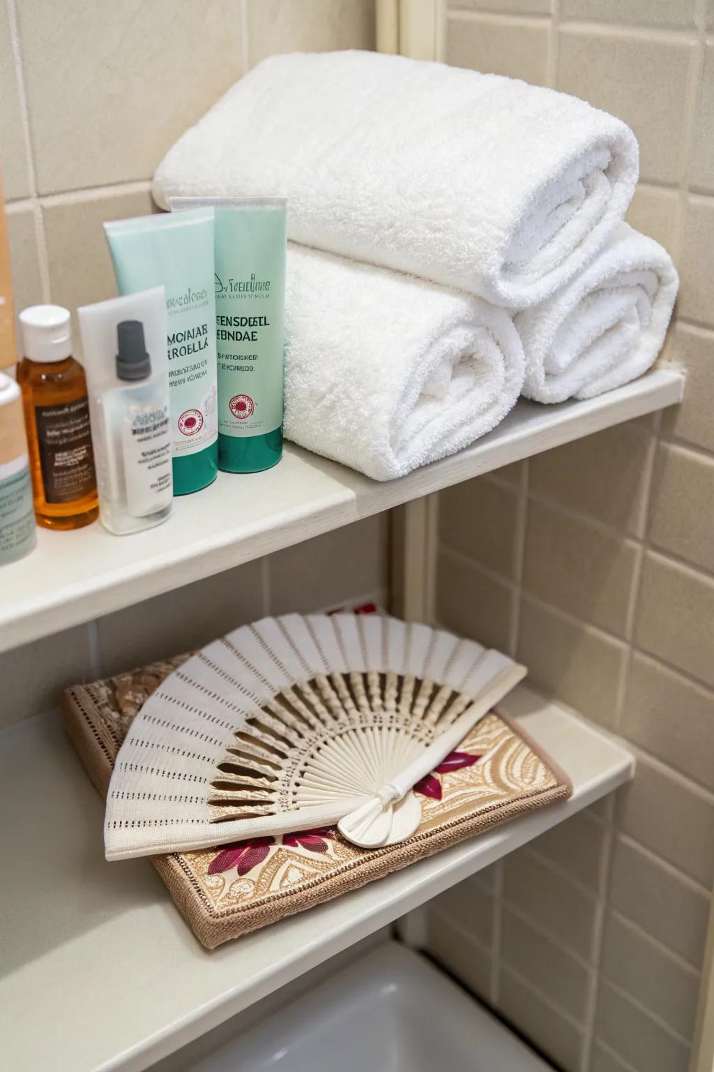 Combine style and function with the pocket and fan fold.