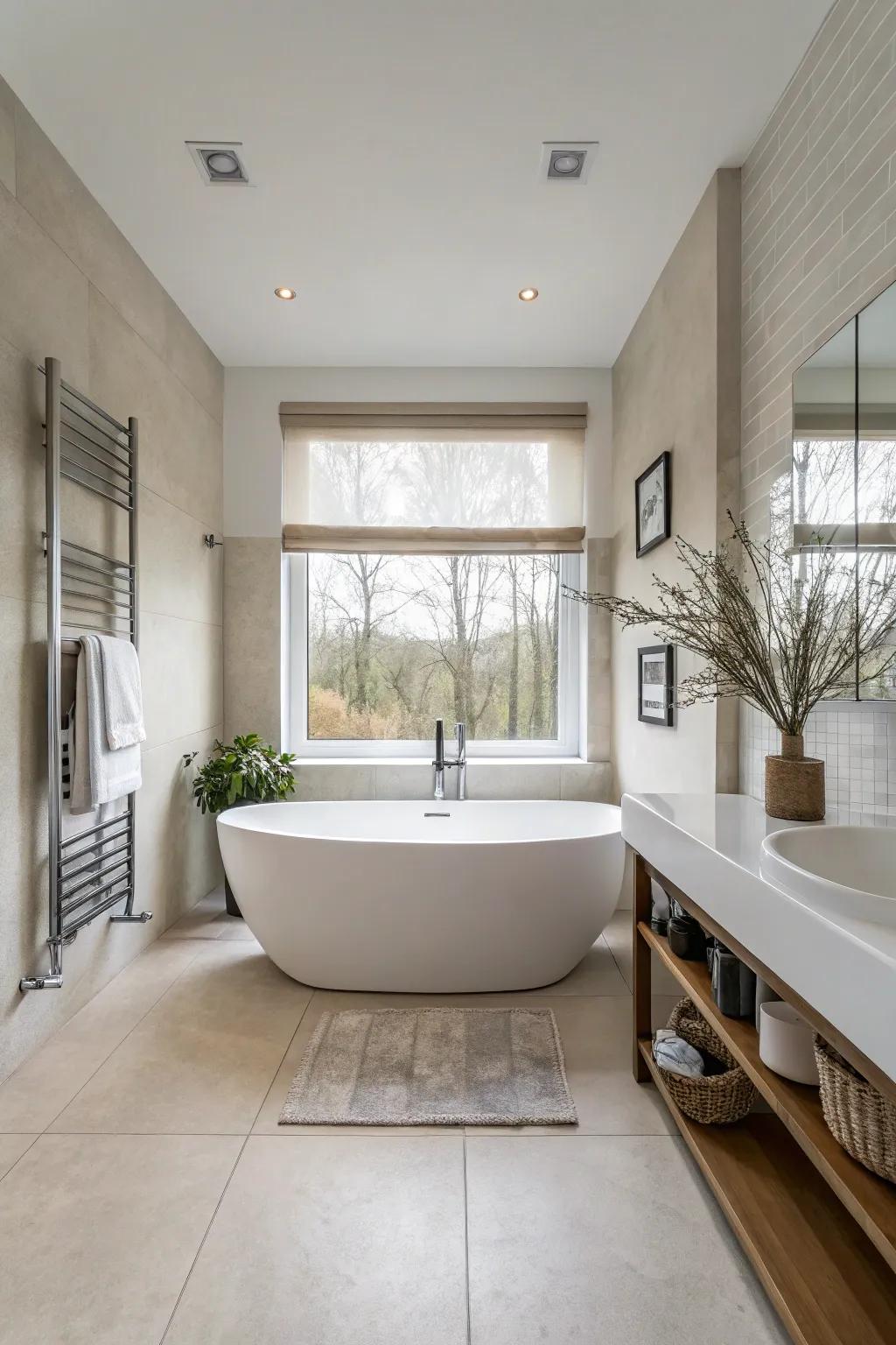 Simple design delivers a clean, uncluttered look.