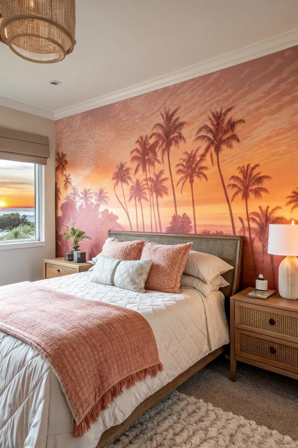 Welcome the soothing attractiveness of a beach sunset inside.