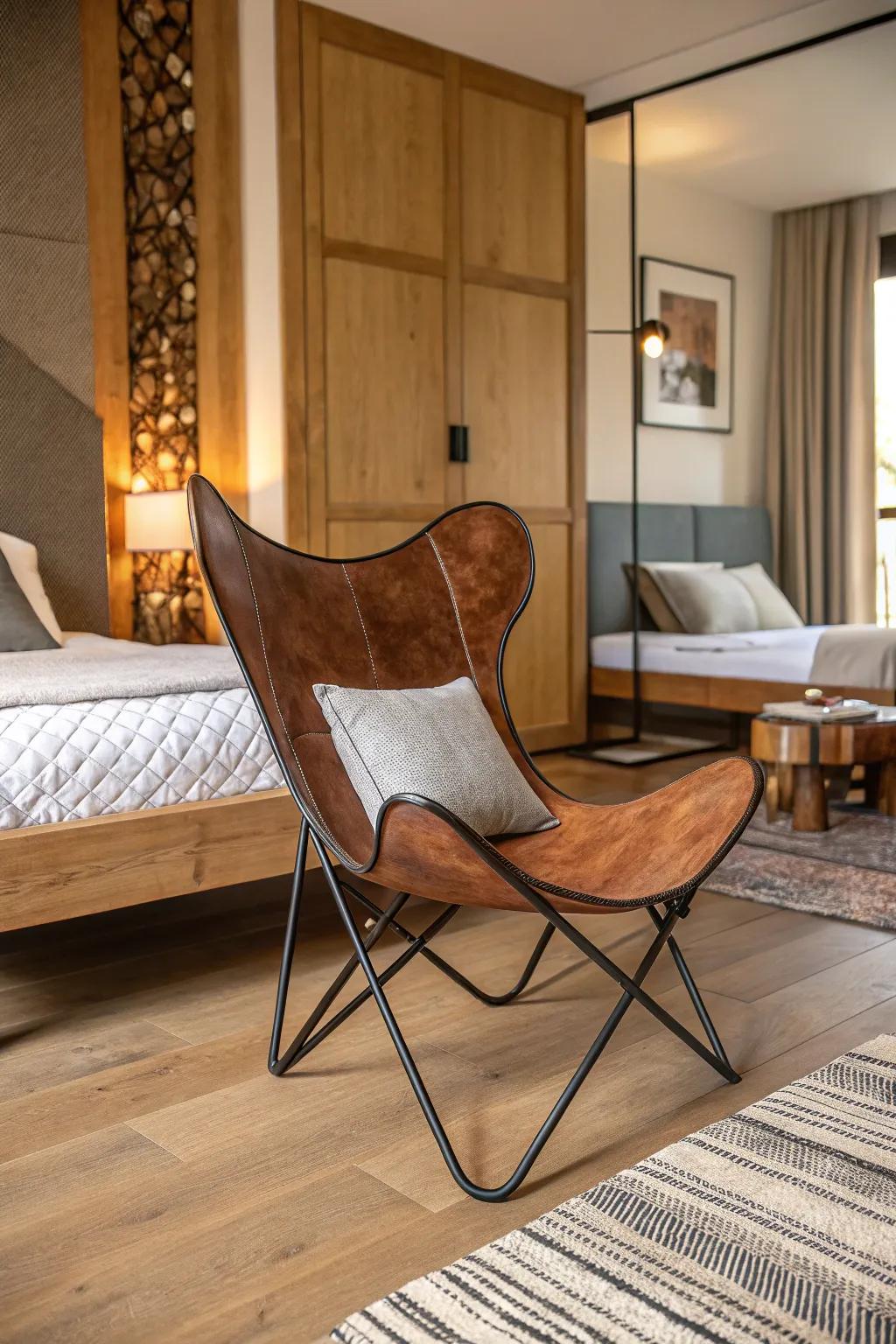 Wing chairs provide a relaxed yet fashionable seating choice.