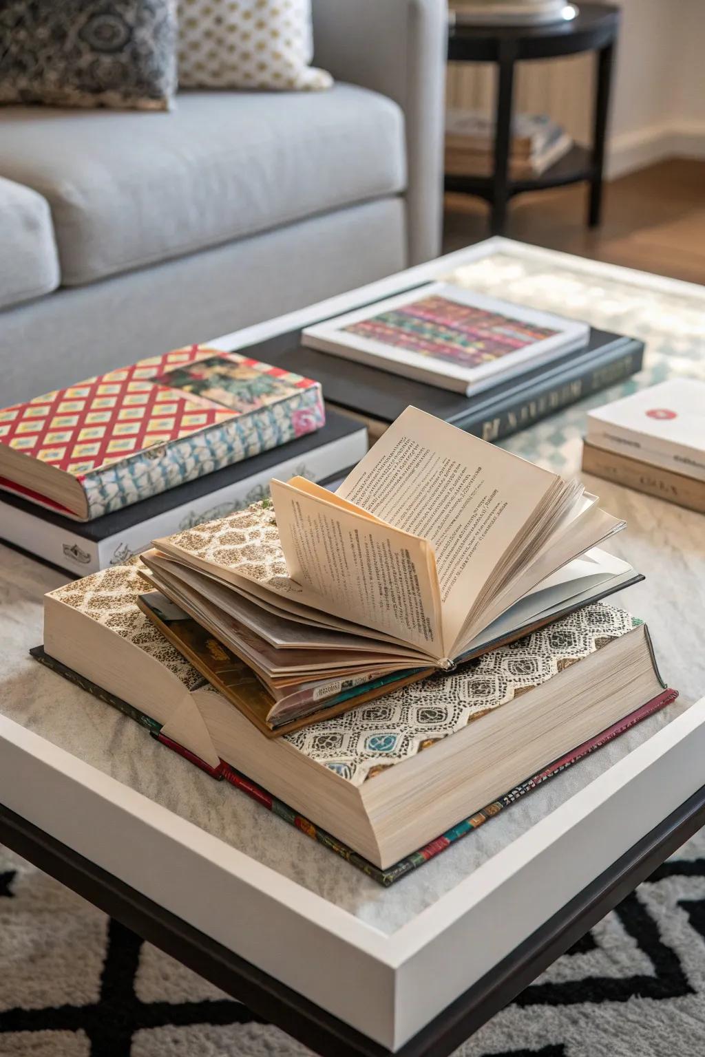 Engaging book jackets encourage interaction and interest.