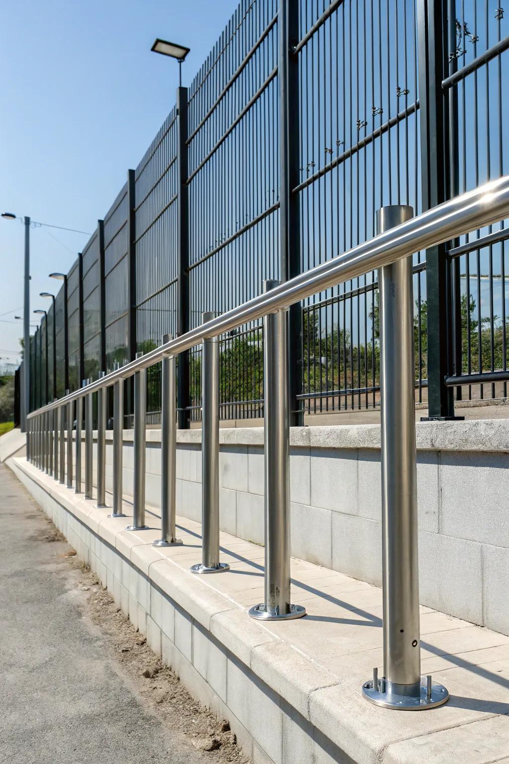 Metal rods provide both protection and panache.
